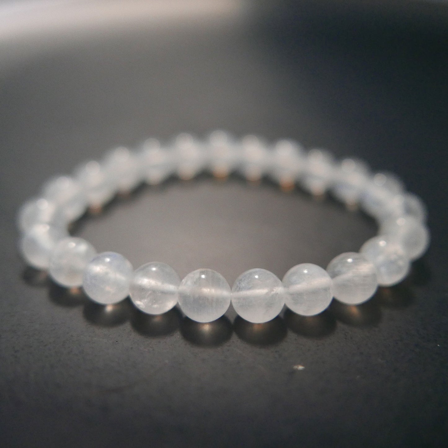 Rainbow Moonstone Bracelet (7.5-8mm) | Snow Heart Crystals - Online Crystal Shop Canada 