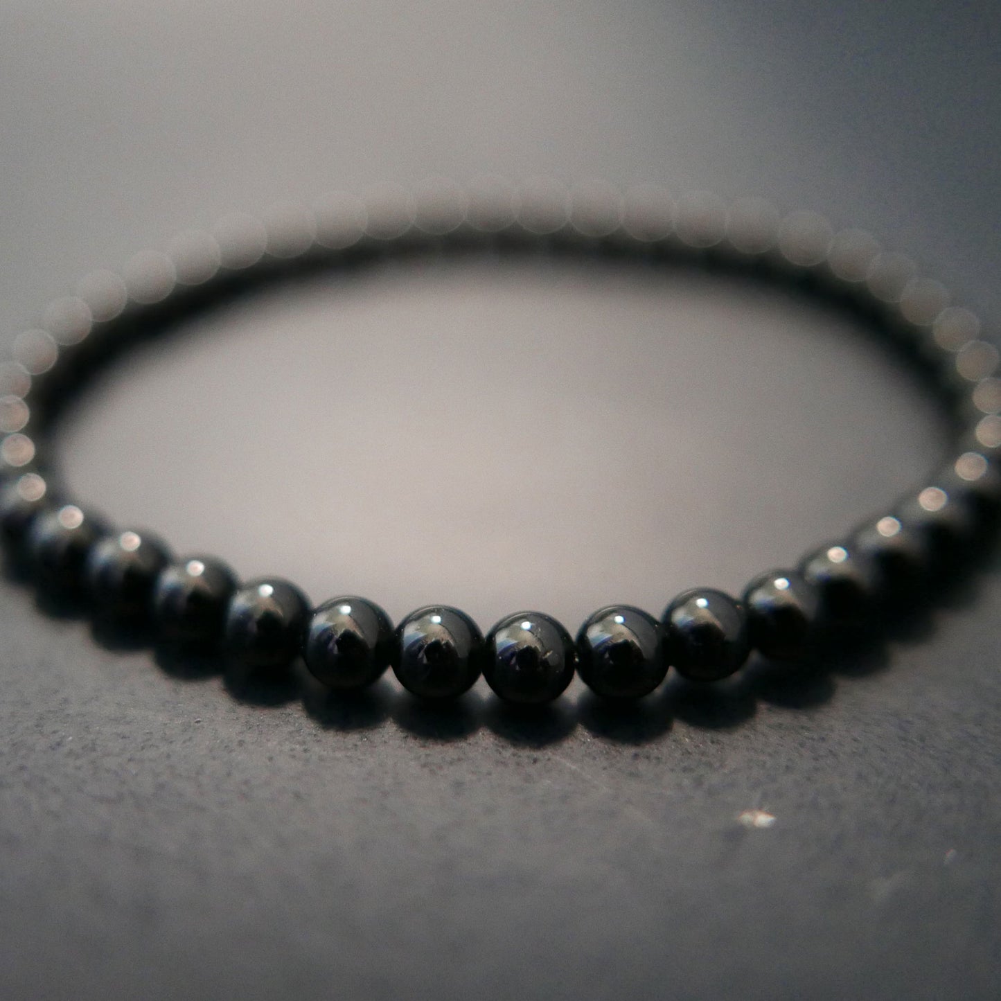 Black Tourmaline Bracelet (4.5mm) | Snow Heart Crystals - Online Crystal Shop Canada