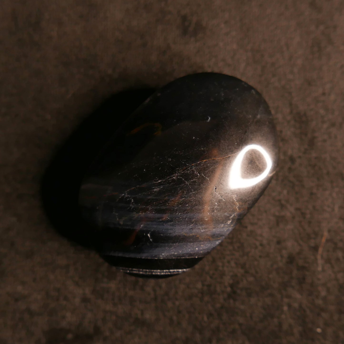 Blue Tiger Eye Palm Stone | Snow Heart Crystals 