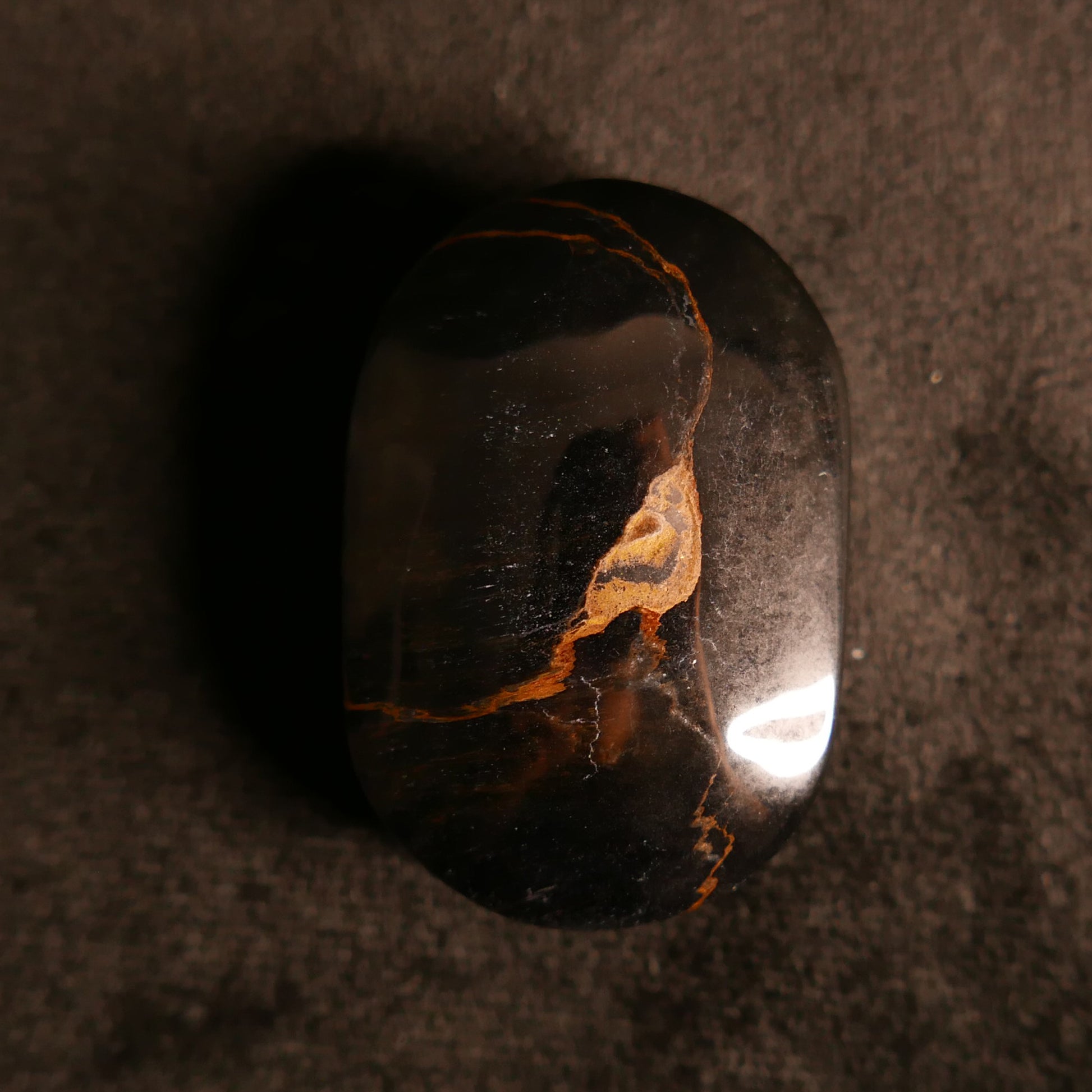 Blue Tiger Eye Palm Stone | Snow Heart Crystals 