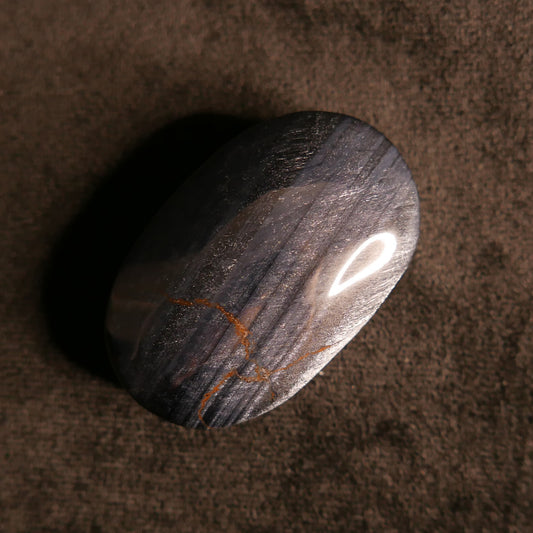 Blue Tiger Eye Palm Stone | Snow Heart Crystals