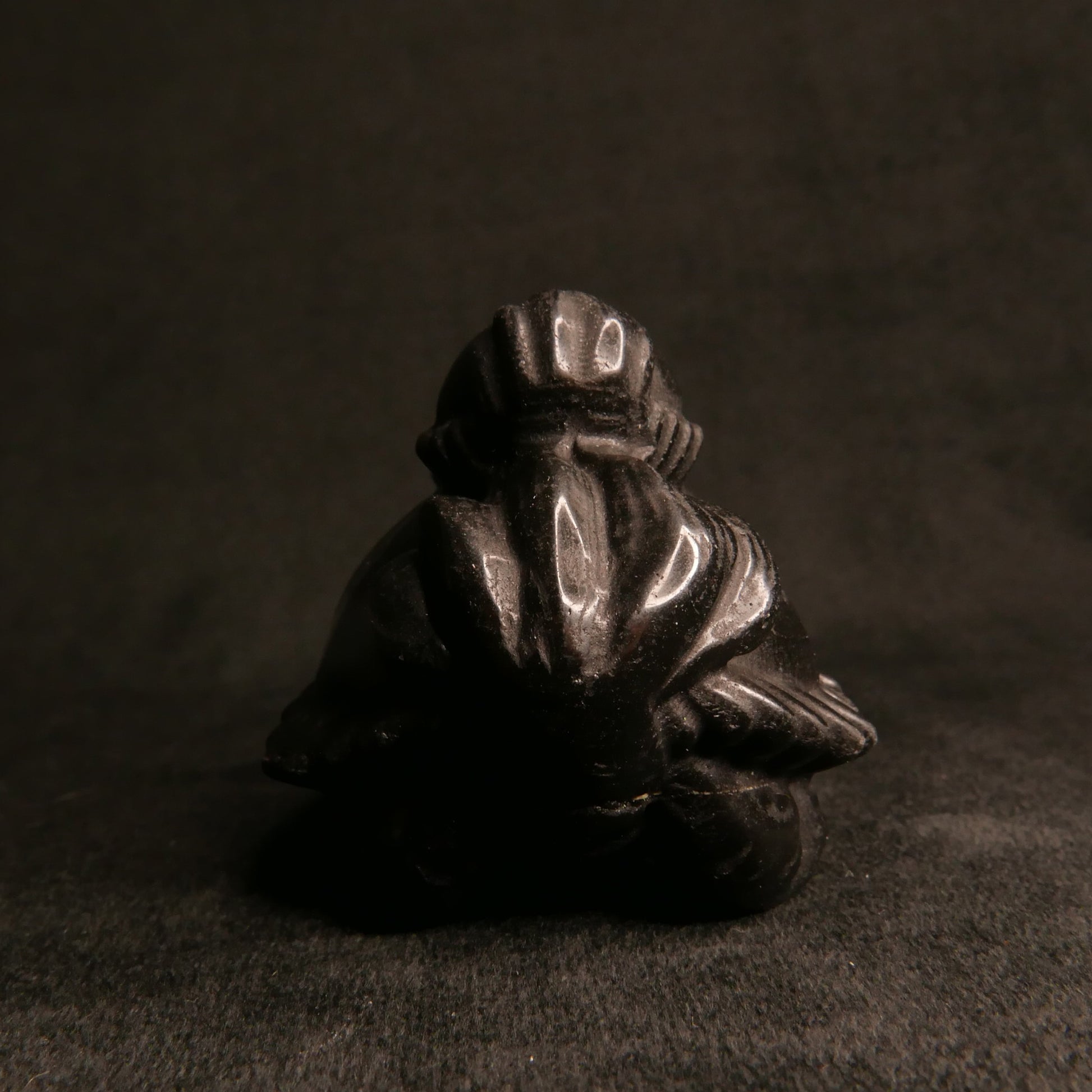 Black Obsidian Dragon Turtle with Baby Turtle on Back | Snow Heart Crystals - Online Crystal Shop Canada 