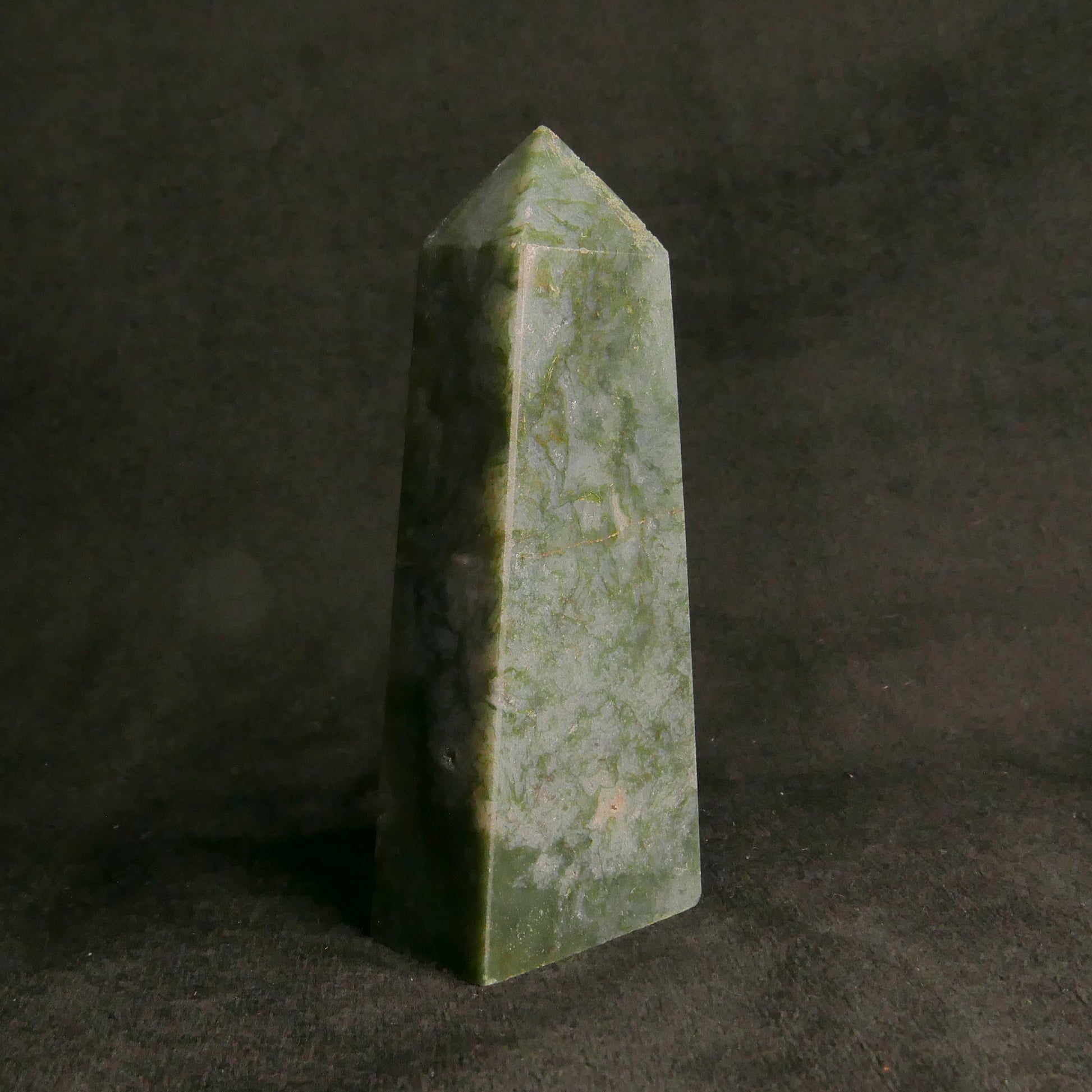 Moss Agate Tower | Snow Heart Crystals - Online Crystal Shop Canada