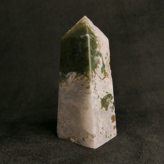 Moss Agate Tower | Snow Heart Crystals - Online Crystal Shop Canada