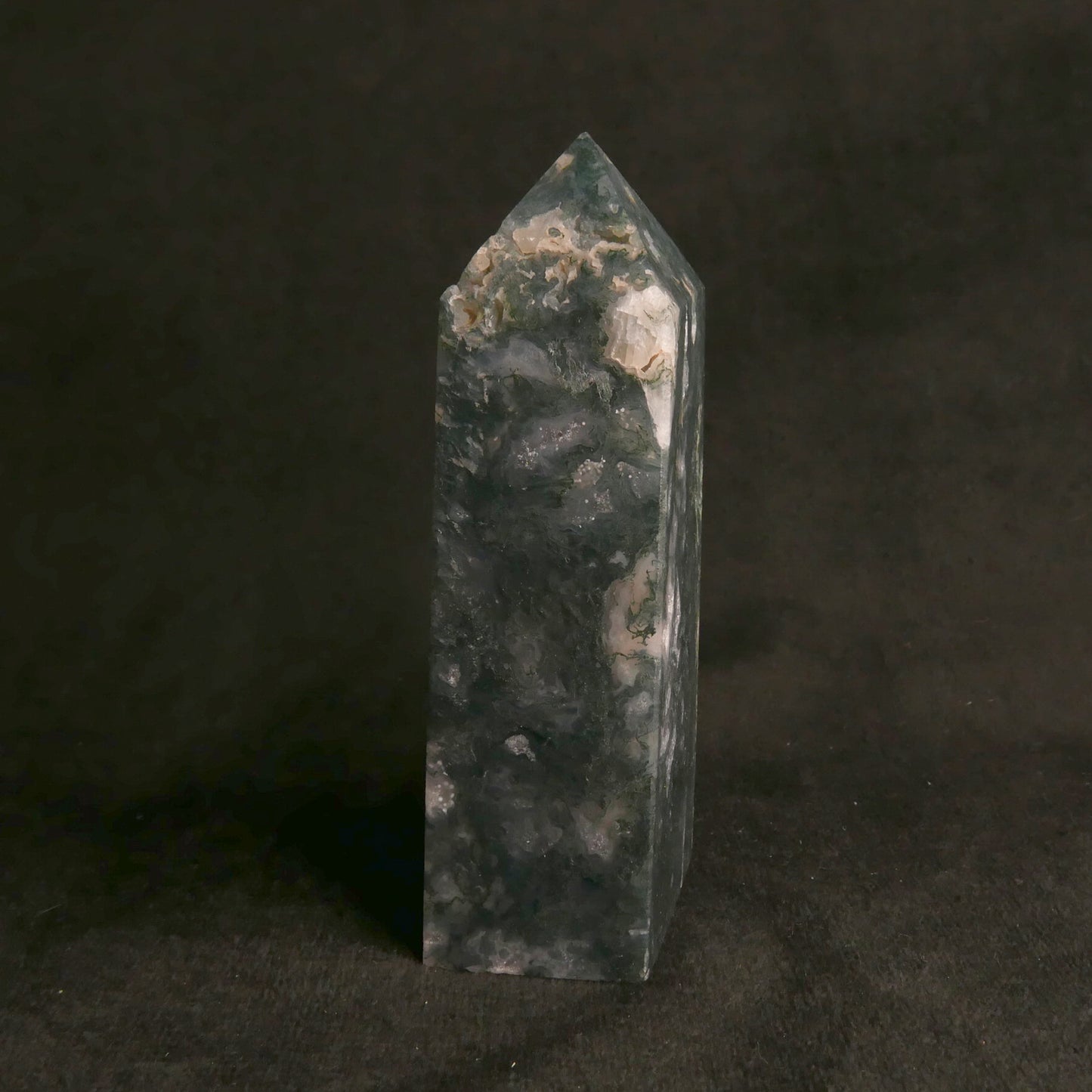 Moss Agate Tower | Snow Heart Crystals - Online Crystal Shop Canada