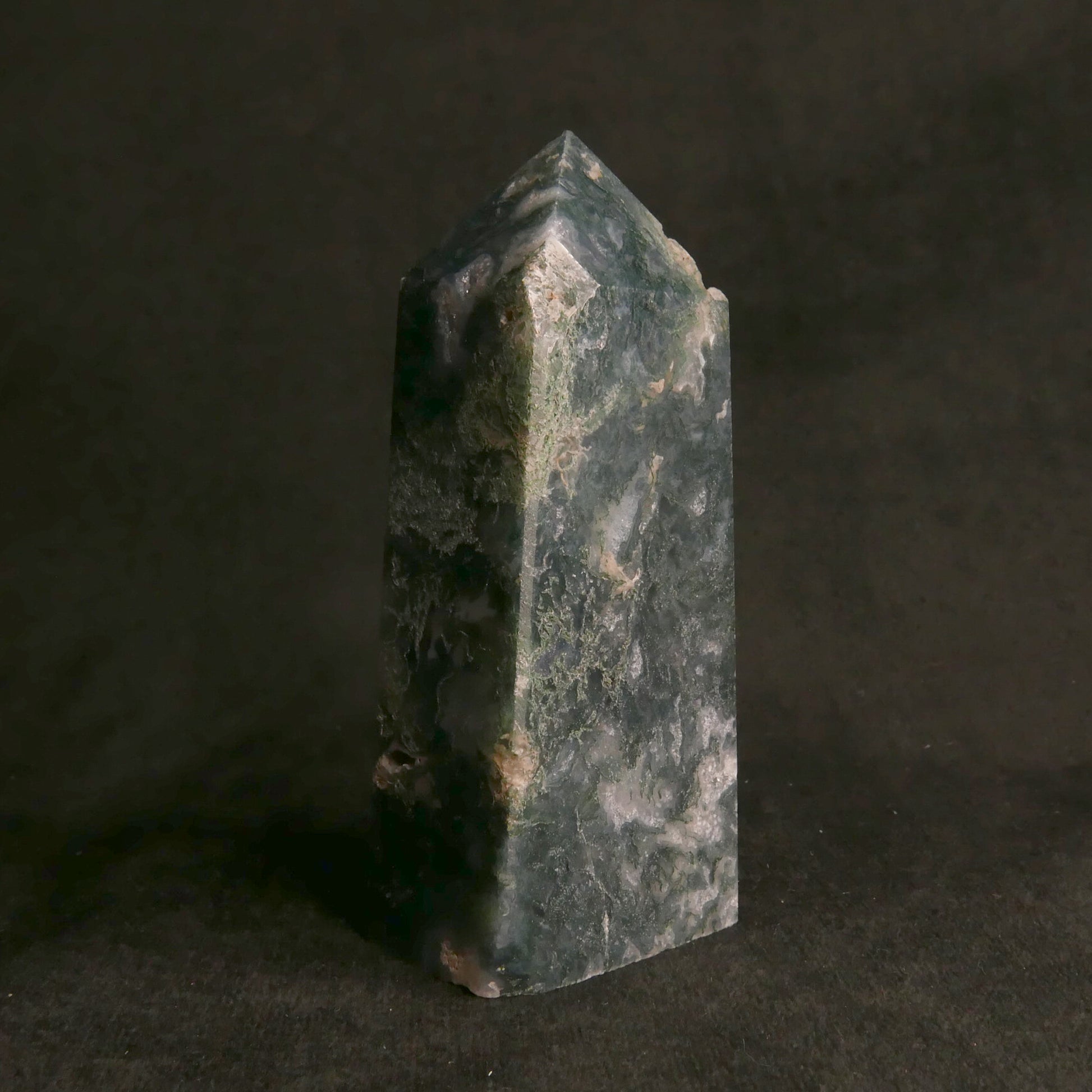 Moss Agate Tower | Snow Heart Crystals - Online Crystal Shop Canada