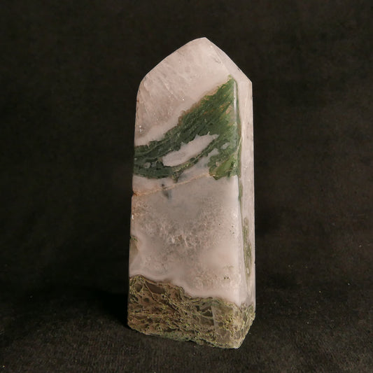 Moss Agate Tower | Snow Heart Crystals - Online Crystal Shop Canada