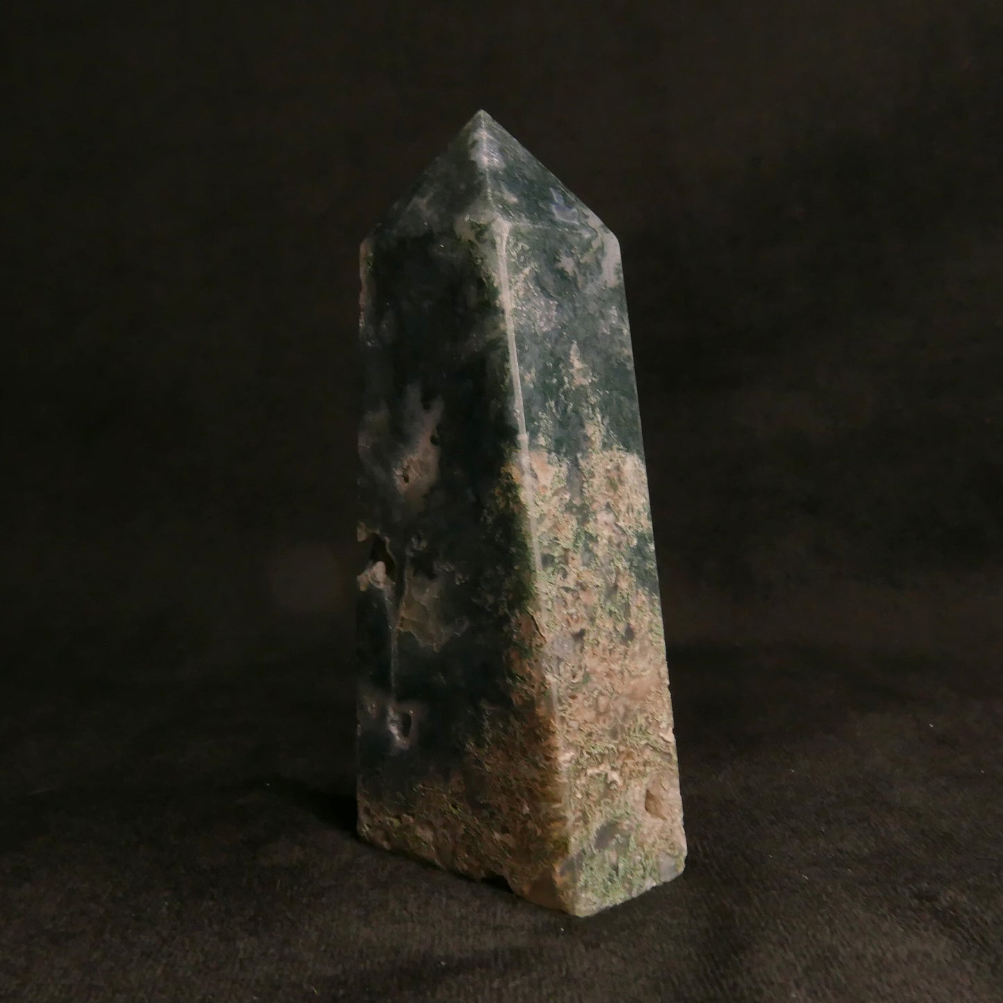 Moss Agate Tower | Snow Heart Crystals - Online Crystal Shop Canada