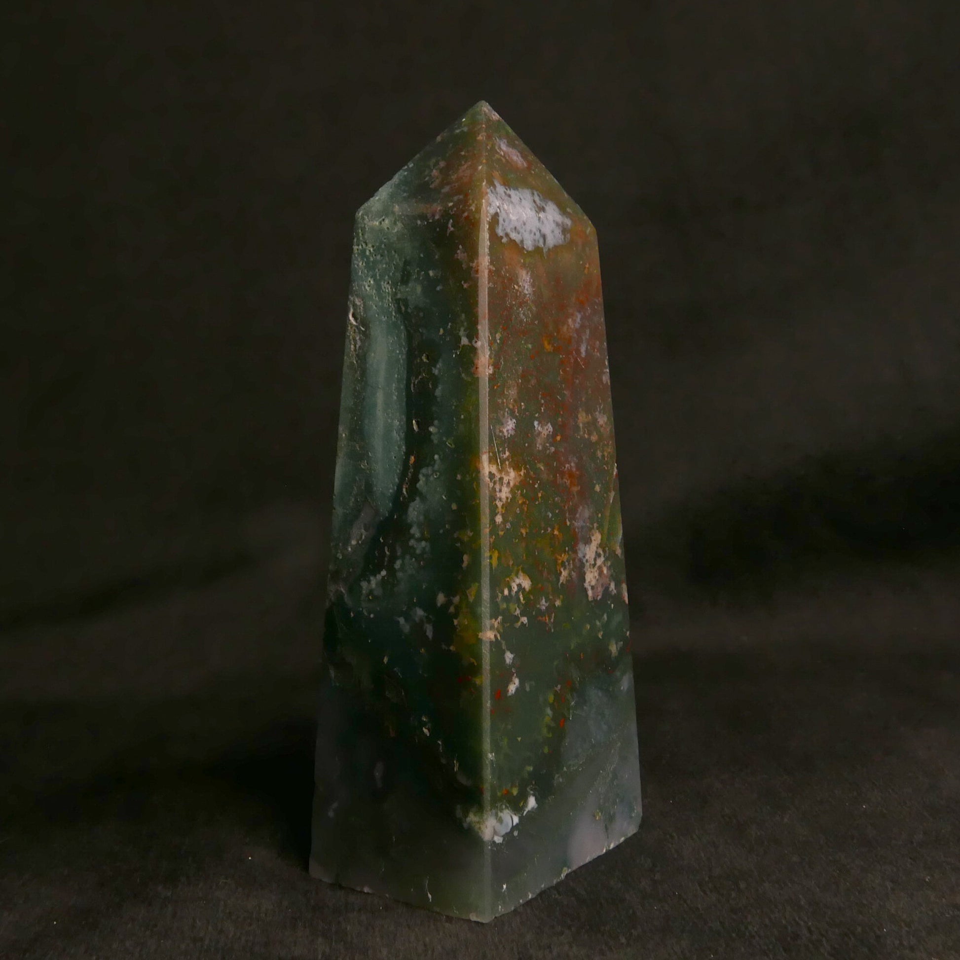 Moss Agate Tower | Snow Heart Crystals - Online Crystal Shop Canada