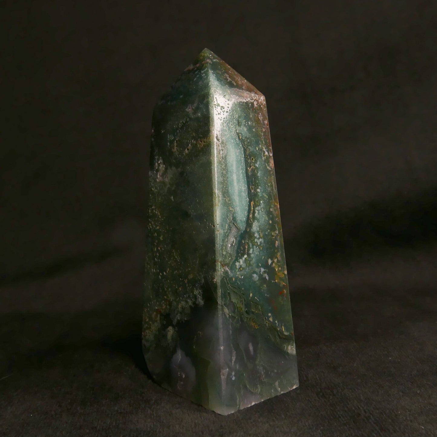 Moss Agate Tower | Snow Heart Crystals - Online Crystal Shop Canada