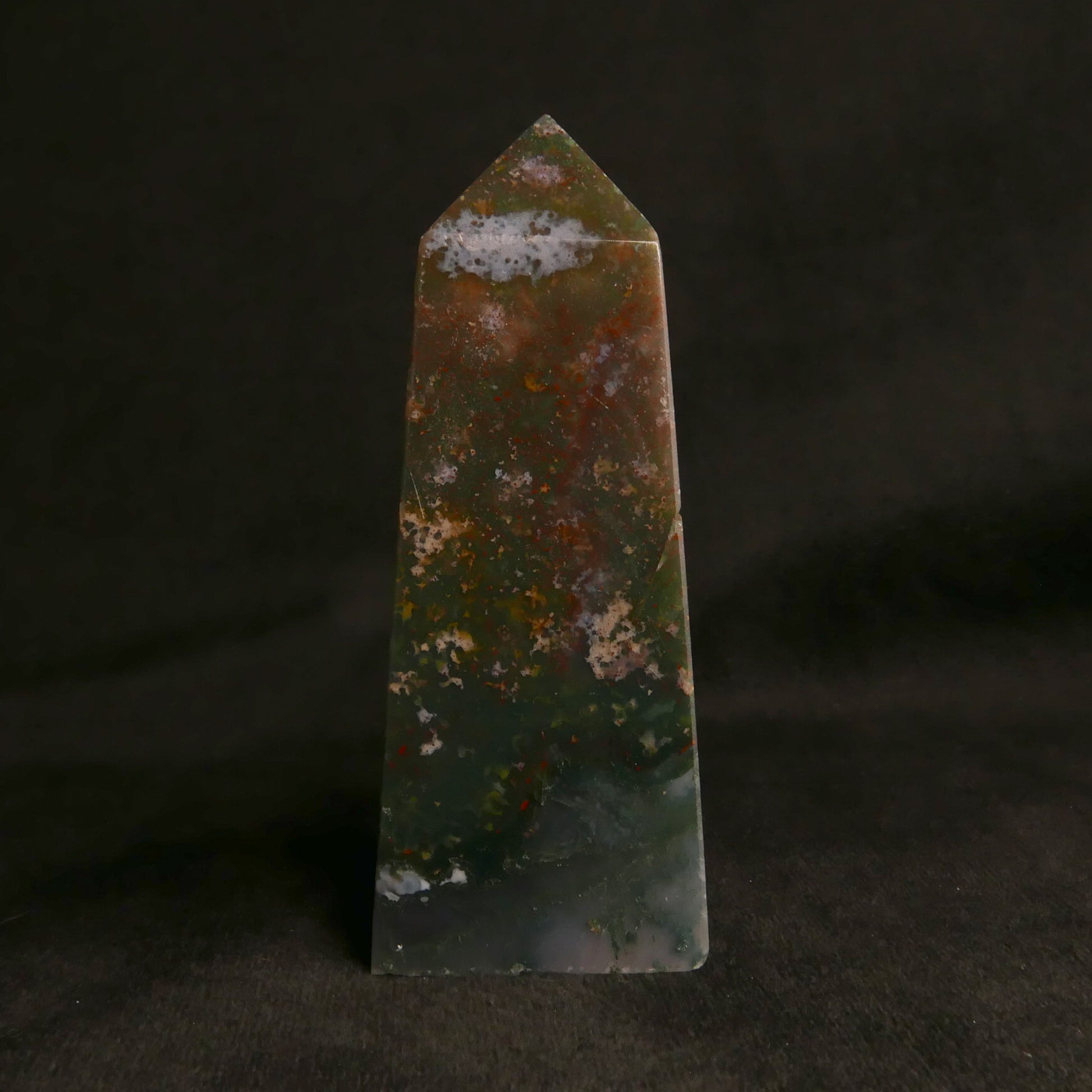 Moss Agate Tower | Snow Heart Crystals - Online Crystal Shop Canada