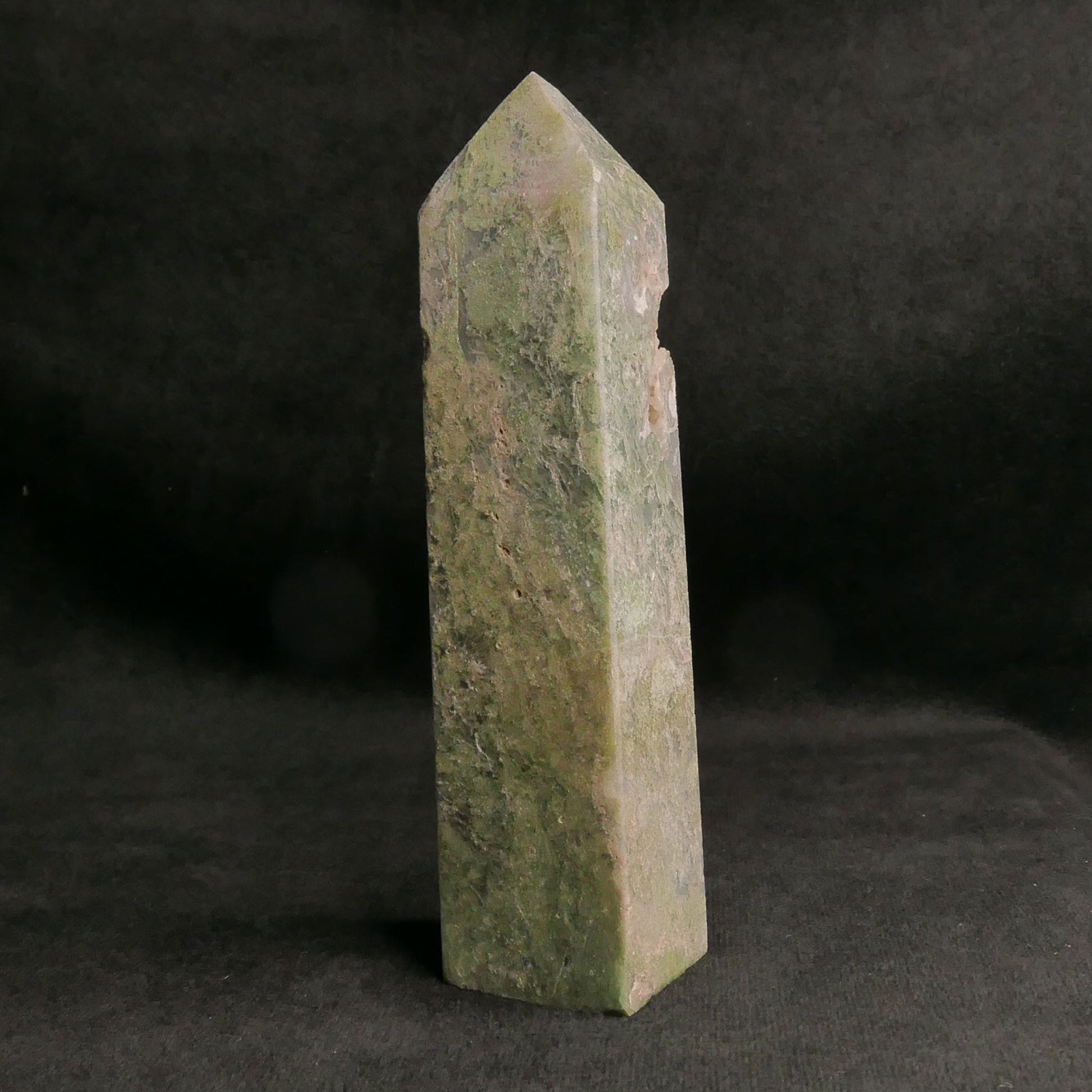 Moss Agate Tower | Snow Heart Crystals - Online Crystal Shop Canada