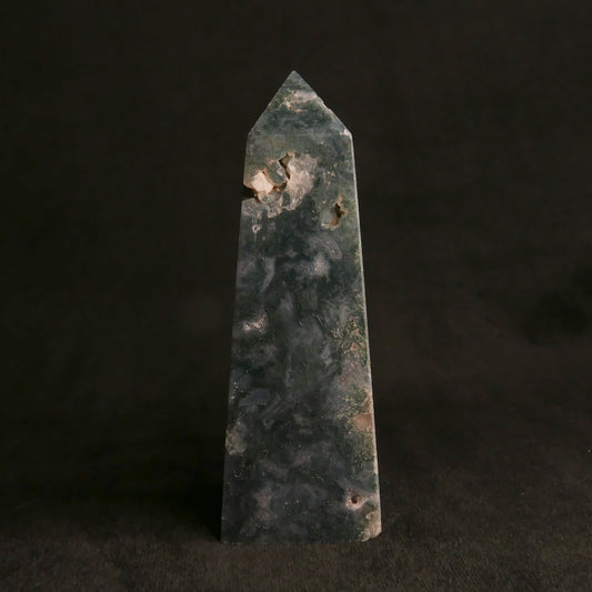 Moss Agate Tower | Snow Heart Crystals - Online Crystal Shop Canada