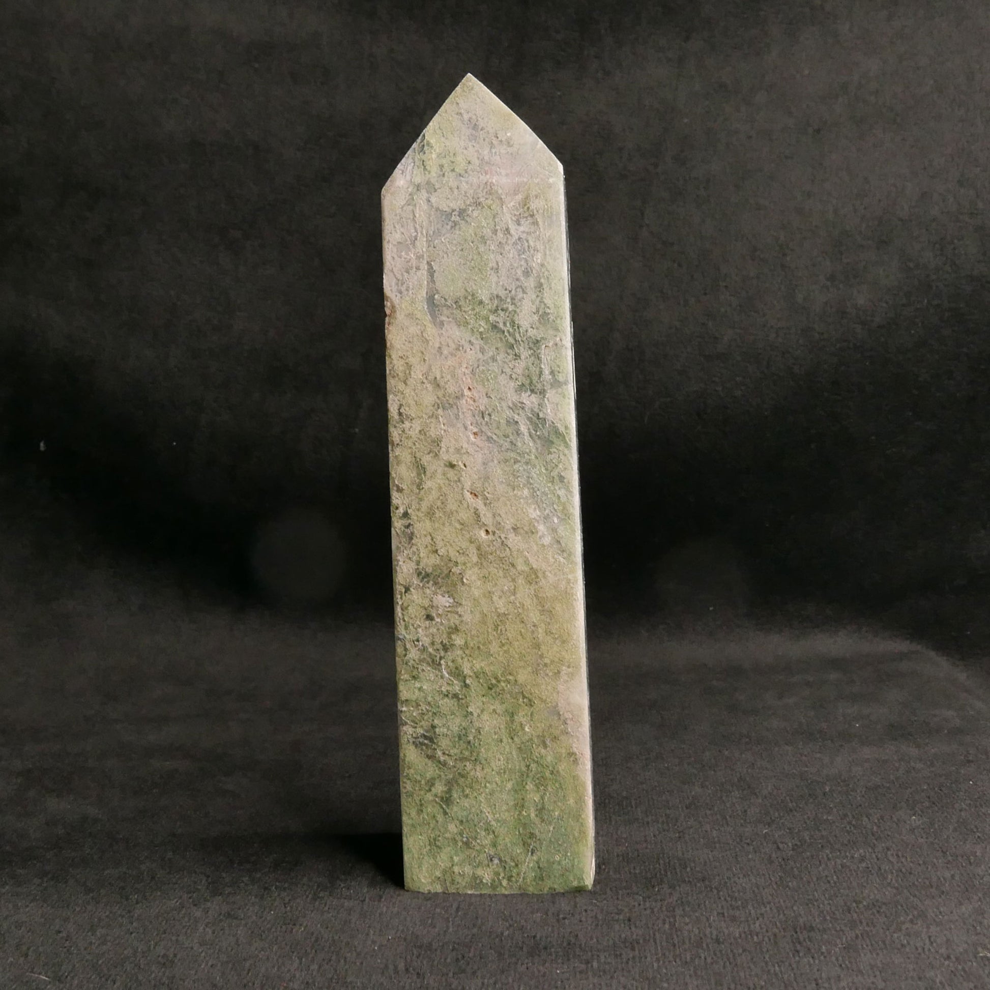 Moss Agate Tower | Snow Heart Crystals - Online Crystal Shop Canada