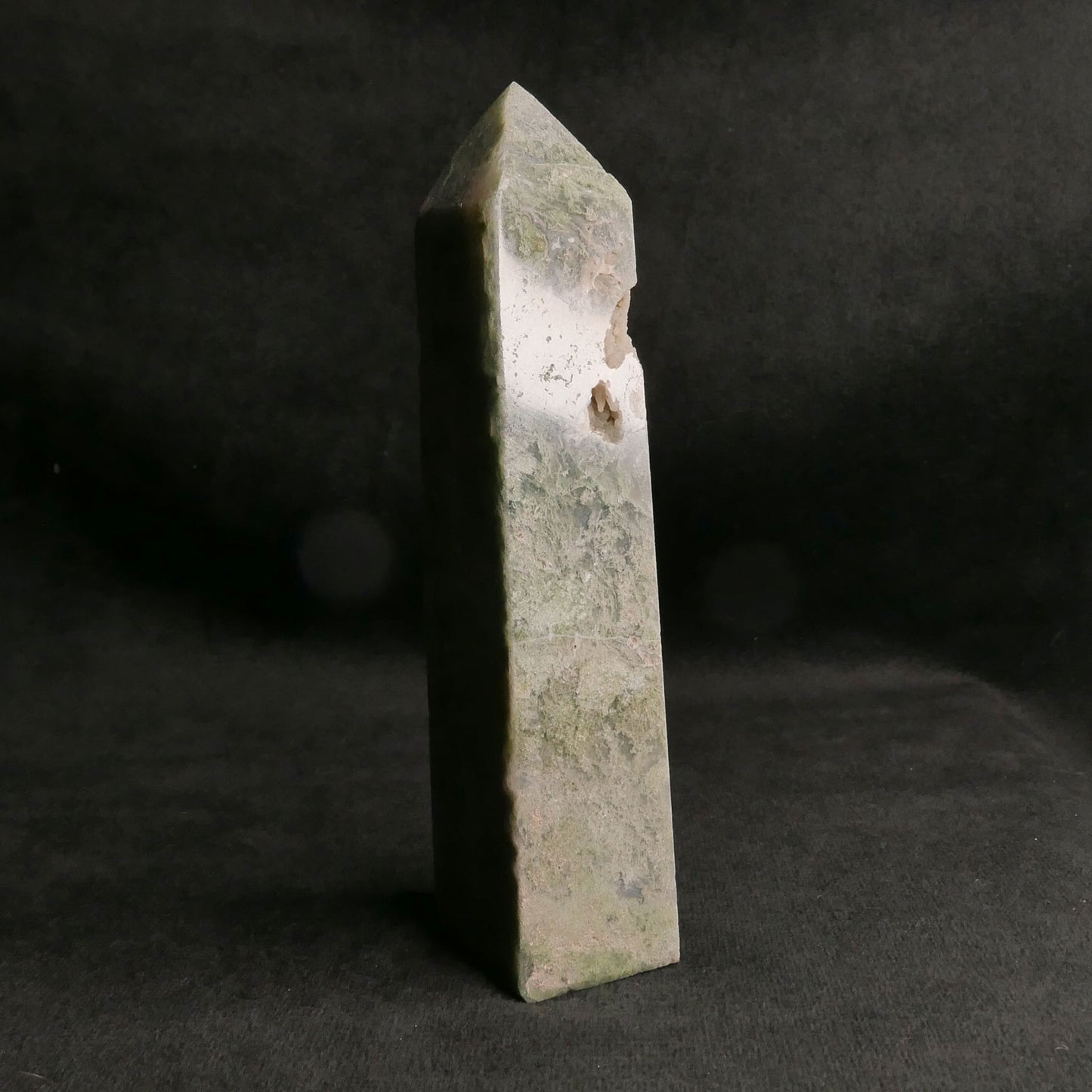 Moss Agate Tower | Snow Heart Crystals - Online Crystal Shop Canada