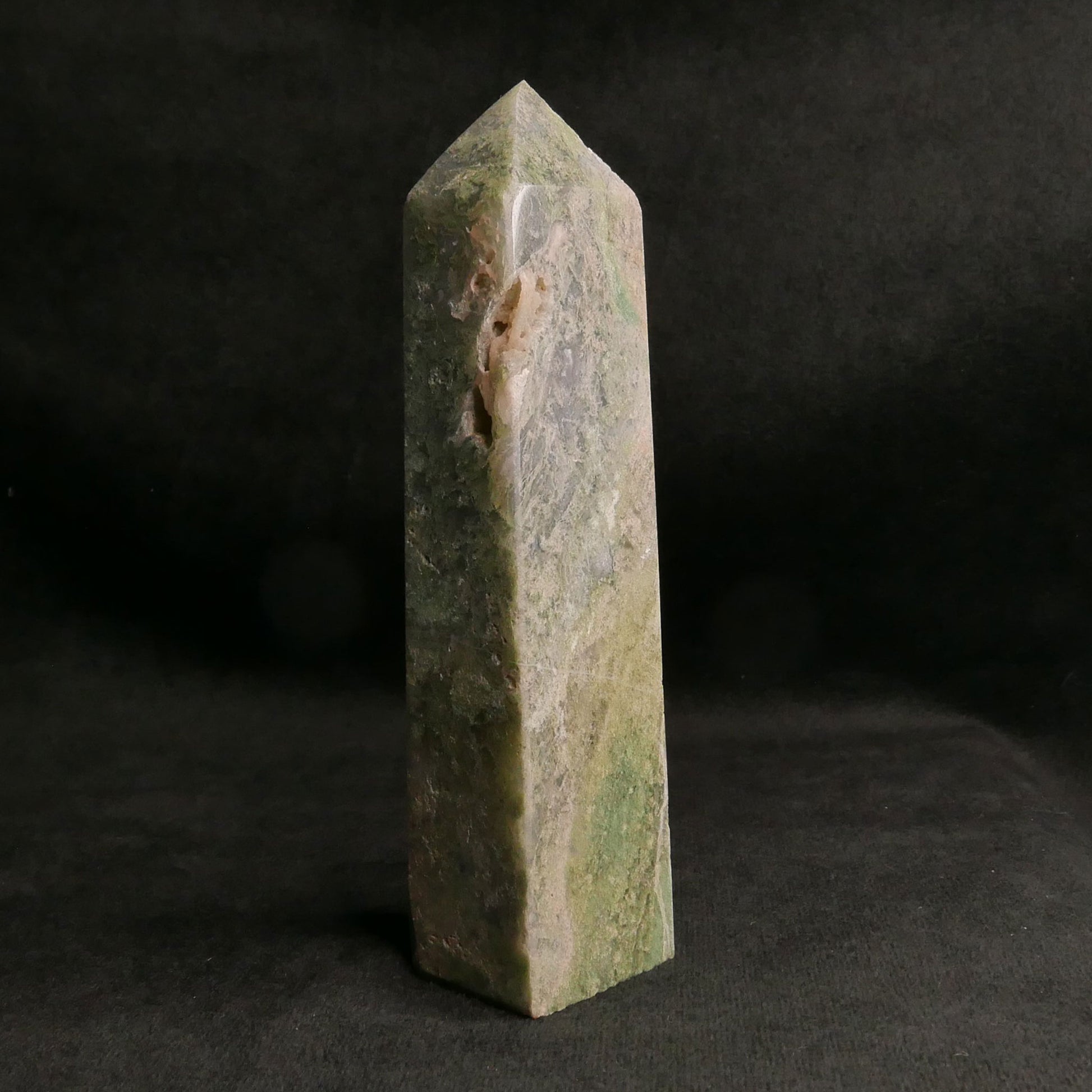 Moss Agate Tower | Snow Heart Crystals - Online Crystal Shop Canada