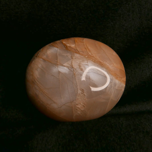 Peach Moonstone Palm Stone | Snow Heart Crystals - Online Crystal Shop Canada