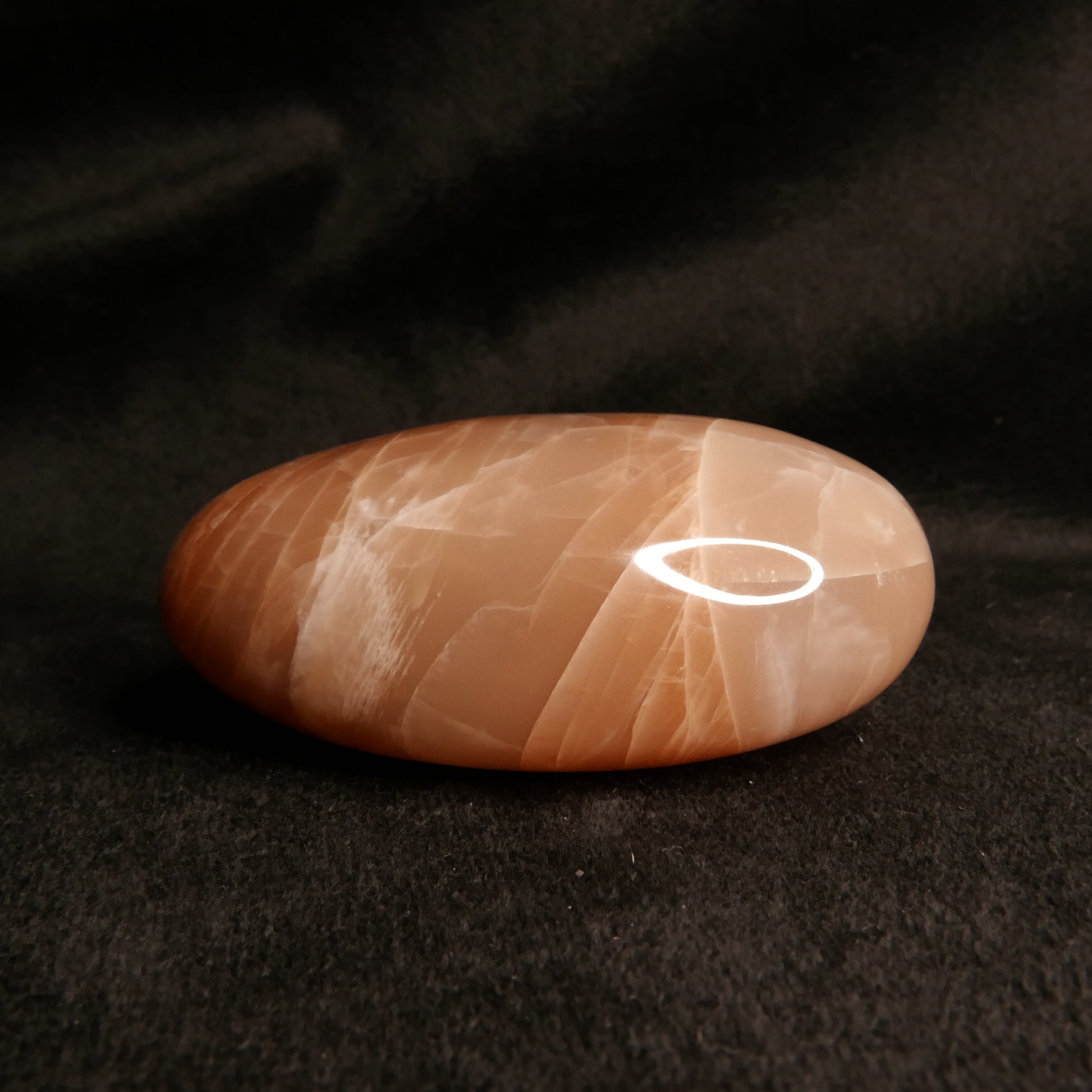 Peach Moonstone Palm Stone | Snow Heart Crystals - Online Crystal Shop Canada