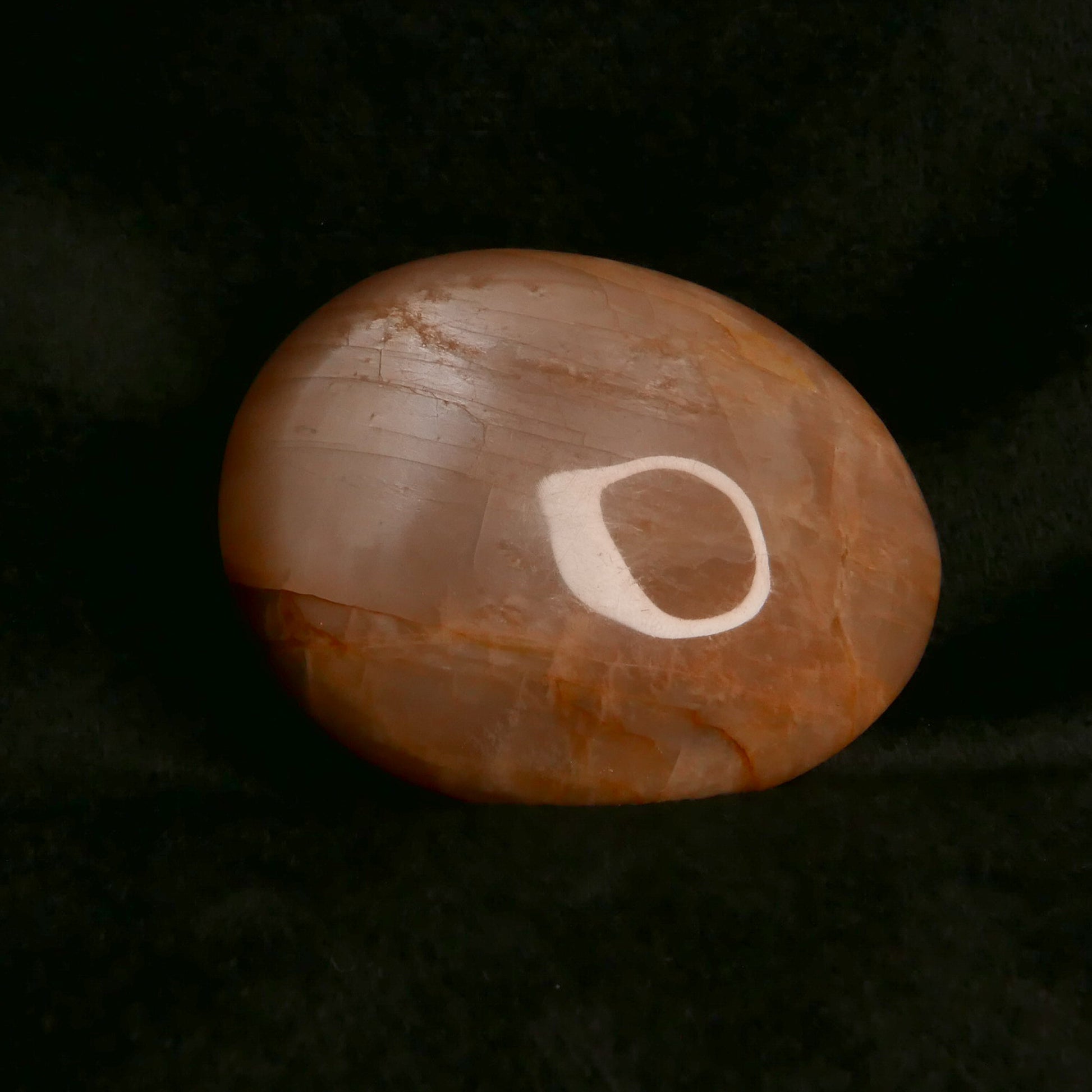 Peach Moonstone Palm Stone | Snow Heart Crystals - Online Crystal Shop Canada