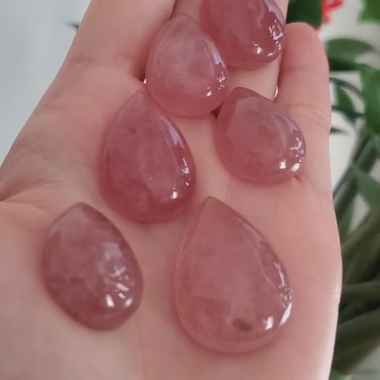 strawberry quartz teardrop