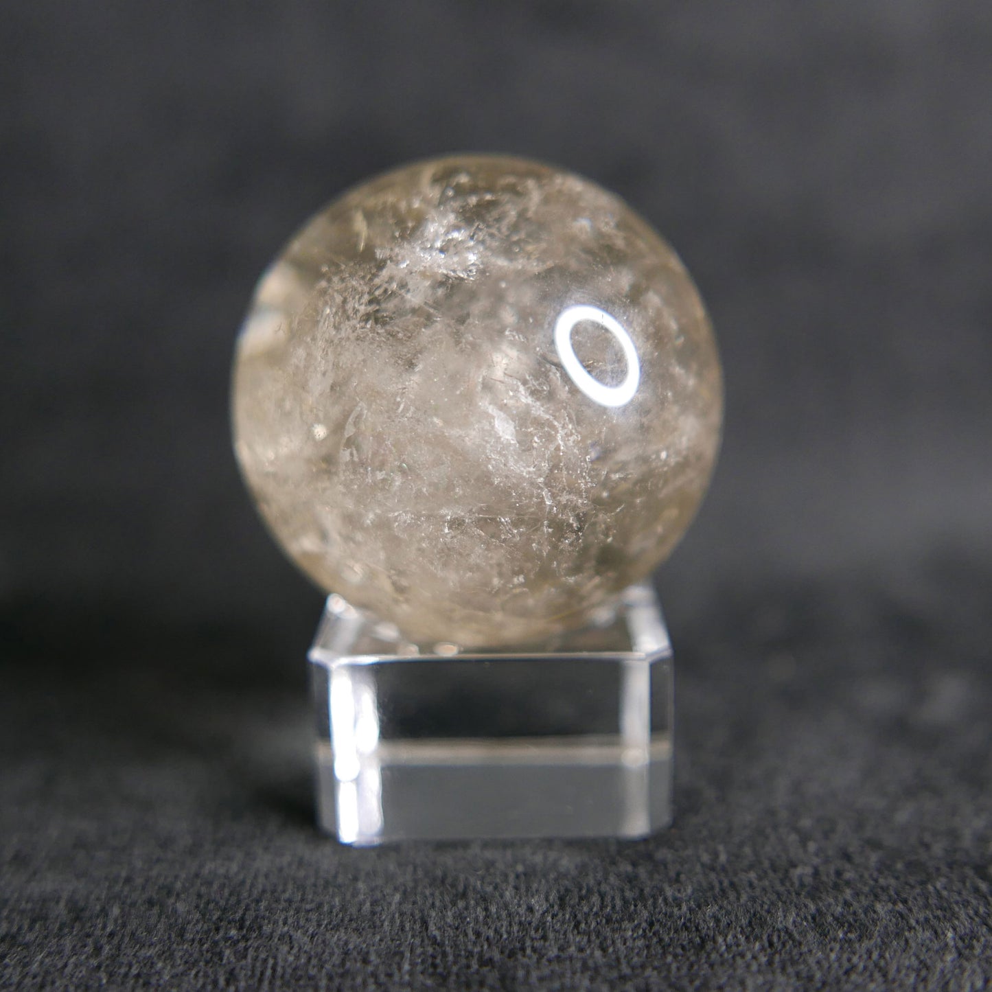 citrine sphere clear with rainbows