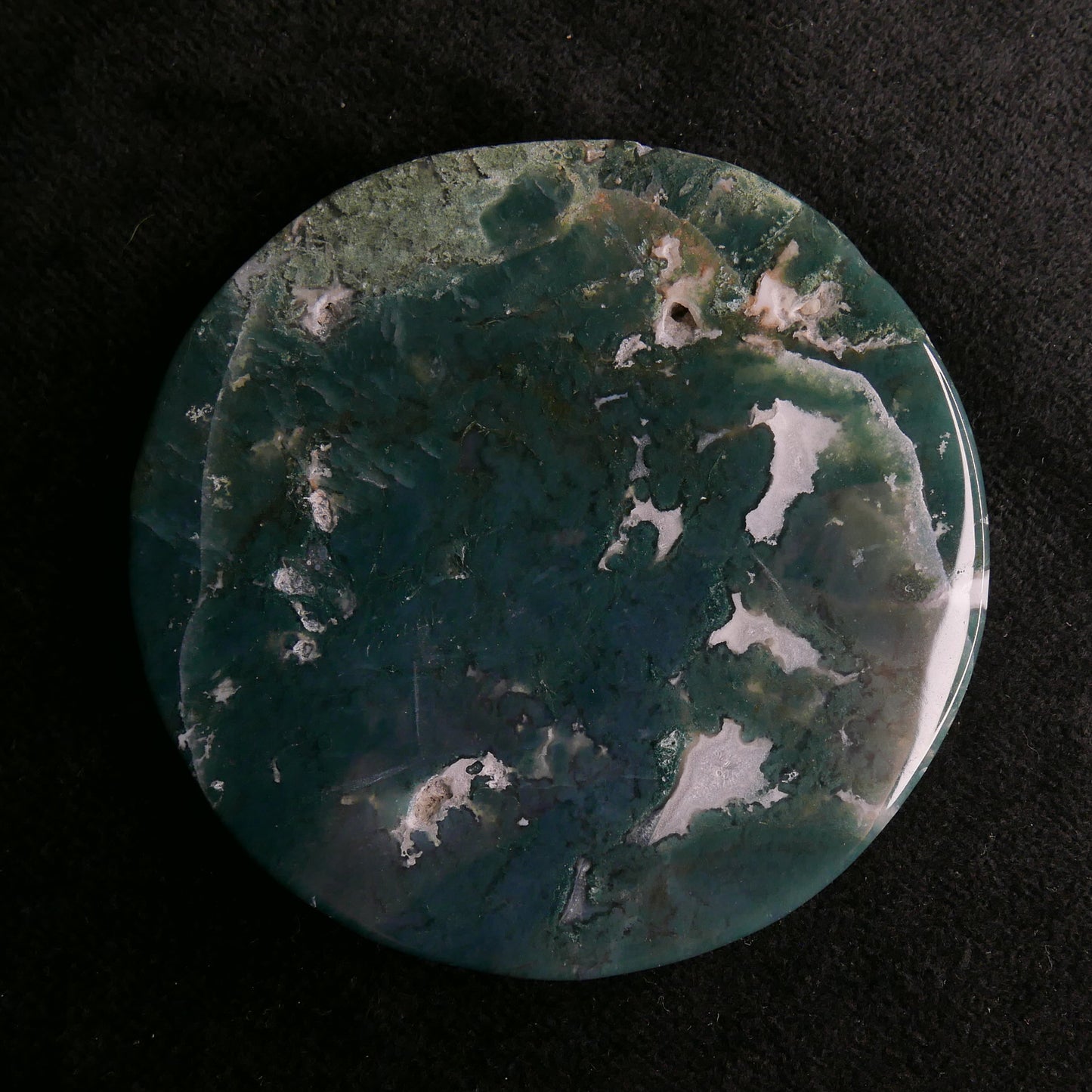 Moss Agate Slab Plate | Snow Heart Crystals