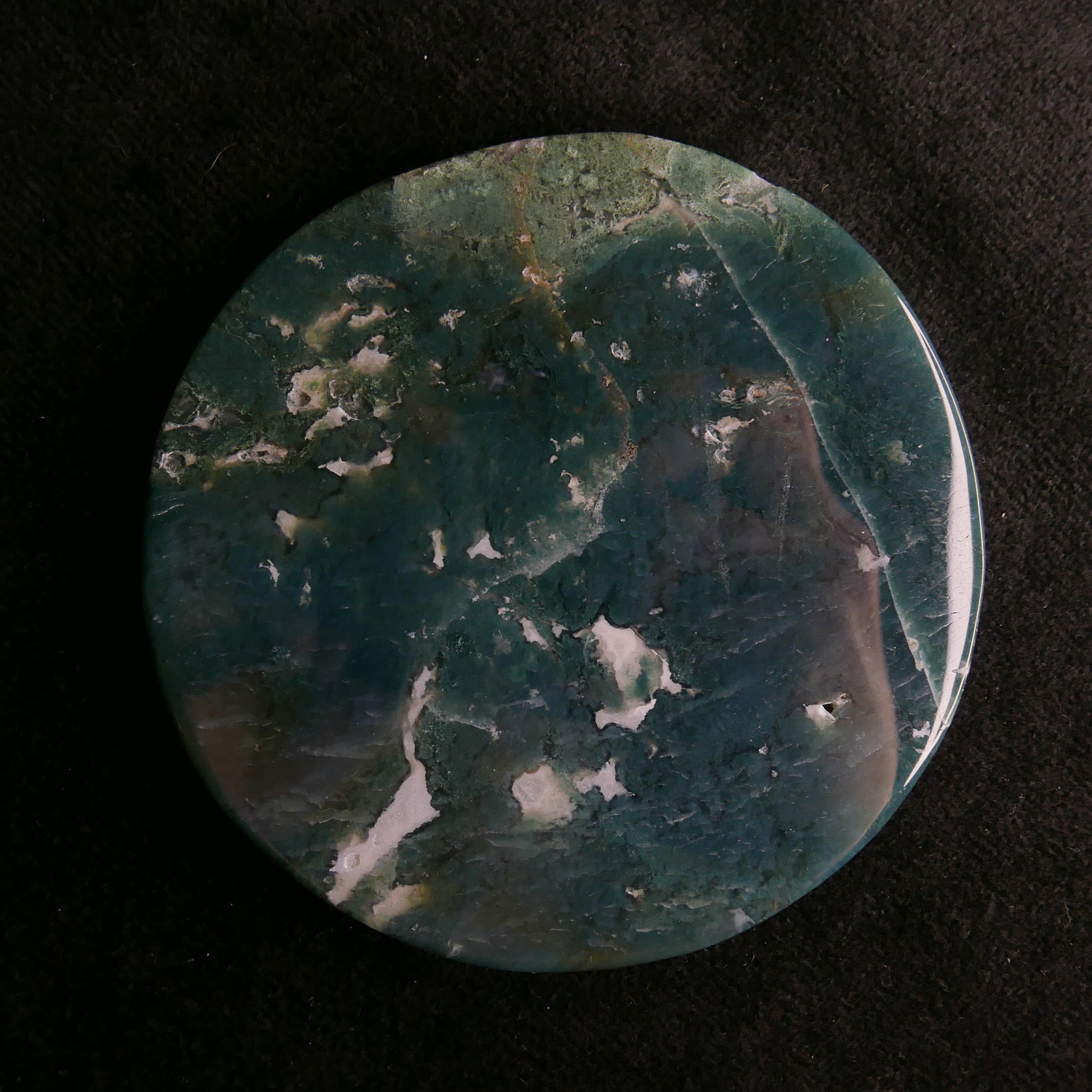 Moss Agate Slab Plate | Snow Heart Crystals