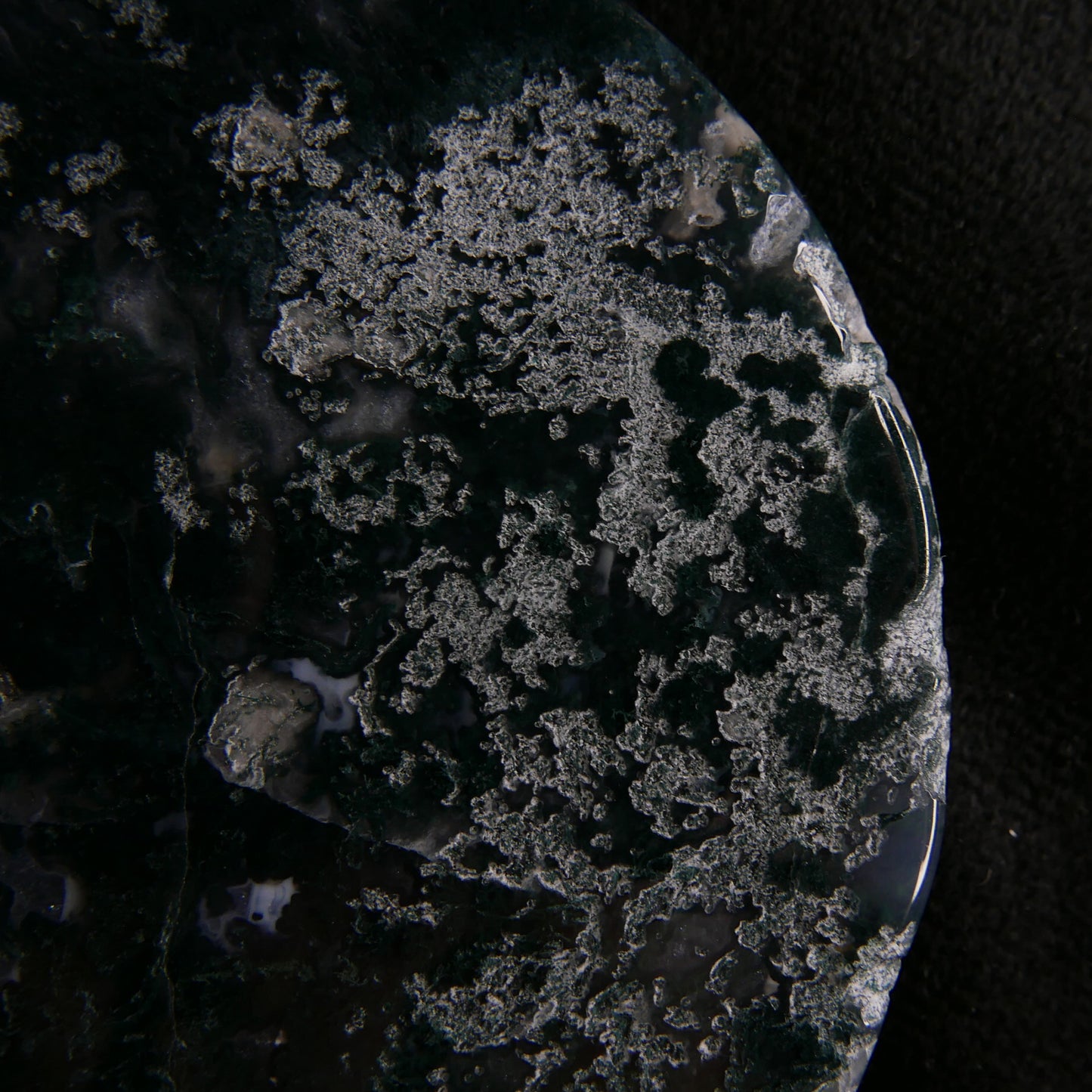 Moss Agate Slab Plate | Snow Heart Crystals