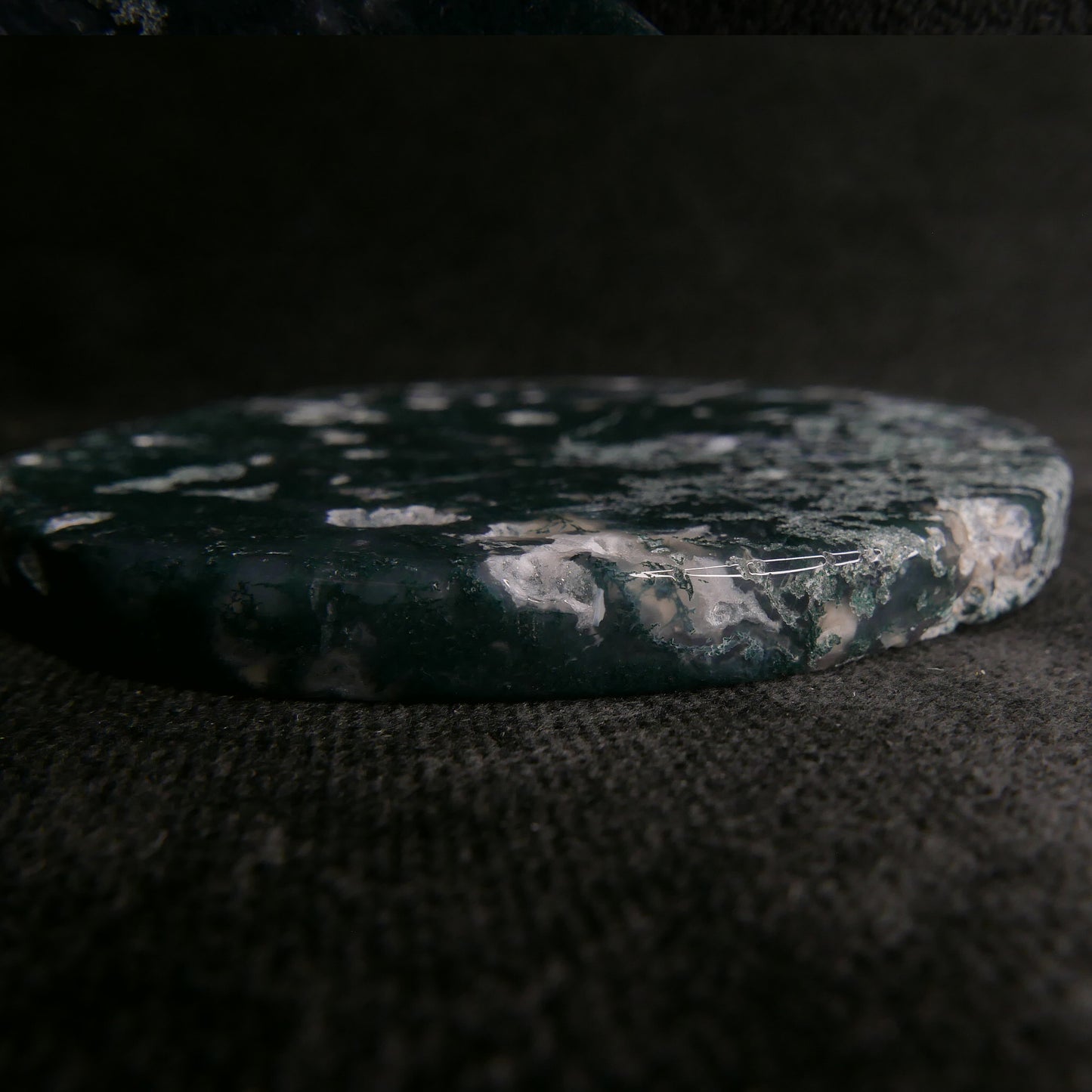 Moss Agate Slab Plate | Snow Heart Crystals