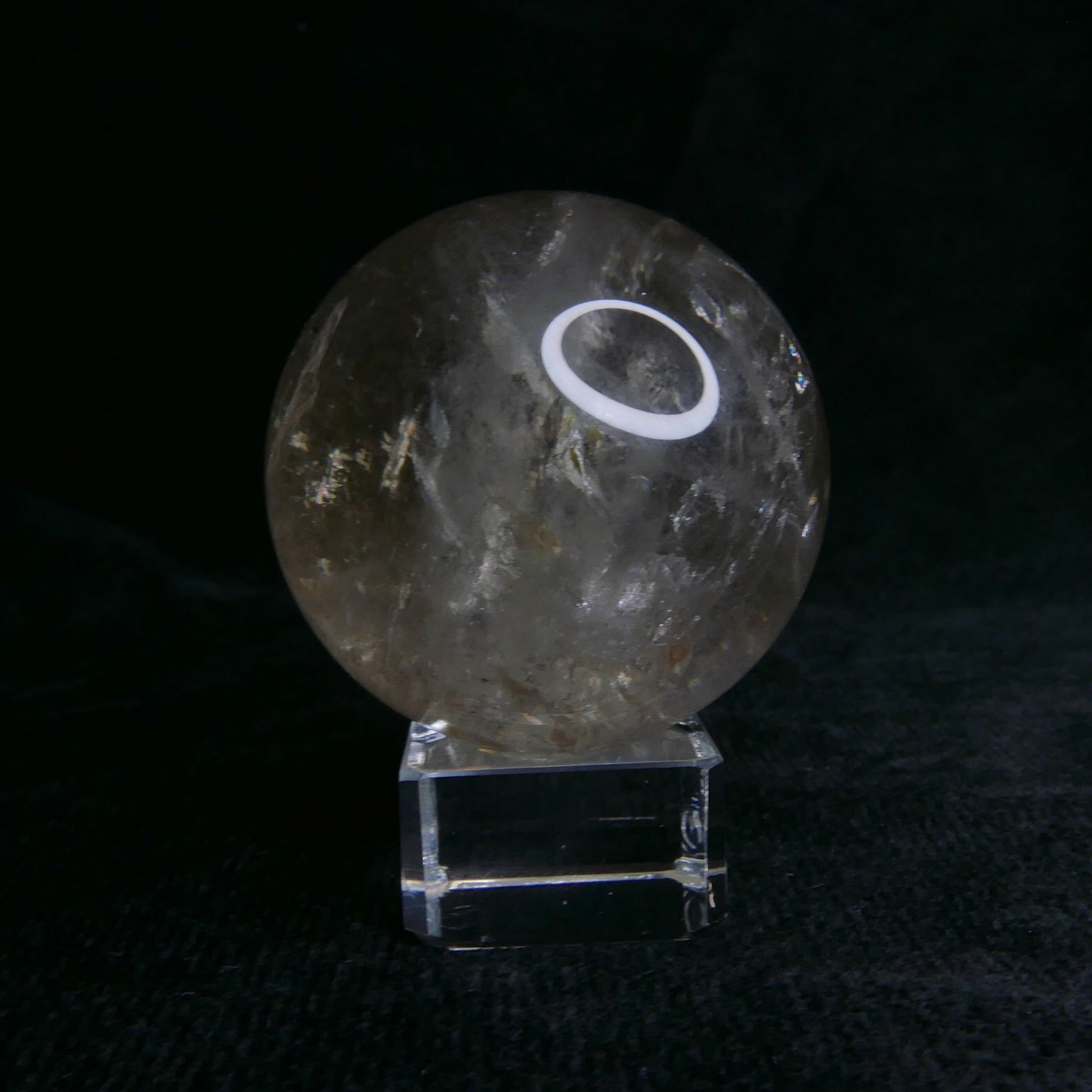 Smoky Quartz Sphere with Glass Stand