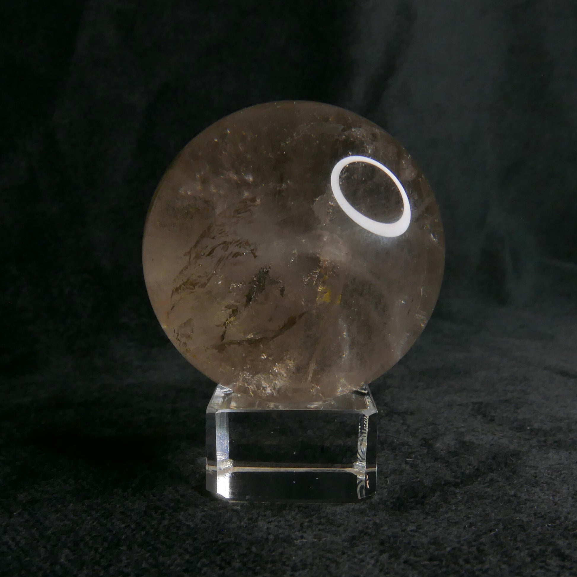 Smoky Quartz Sphere with Glass Stand