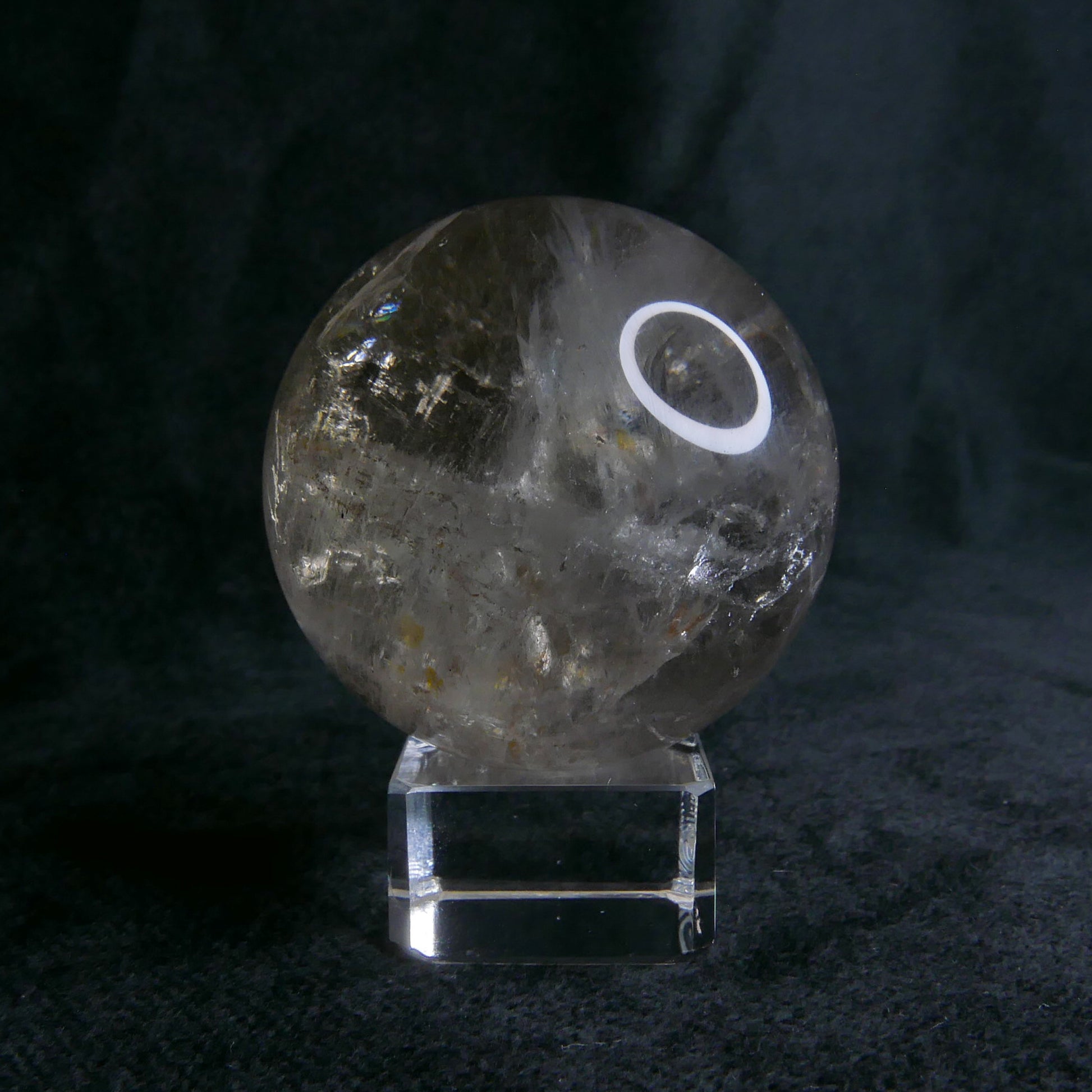 Smoky Quartz Sphere with Glass Stand