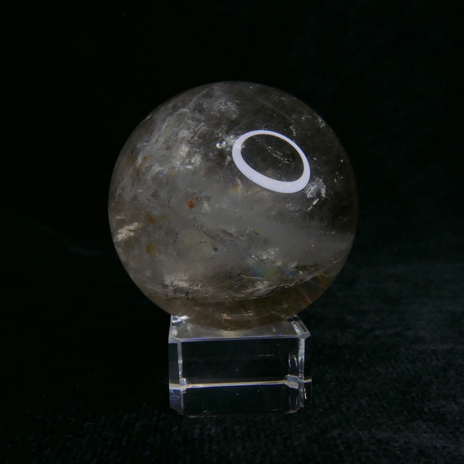 Smoky Quartz Sphere with Glass Stand