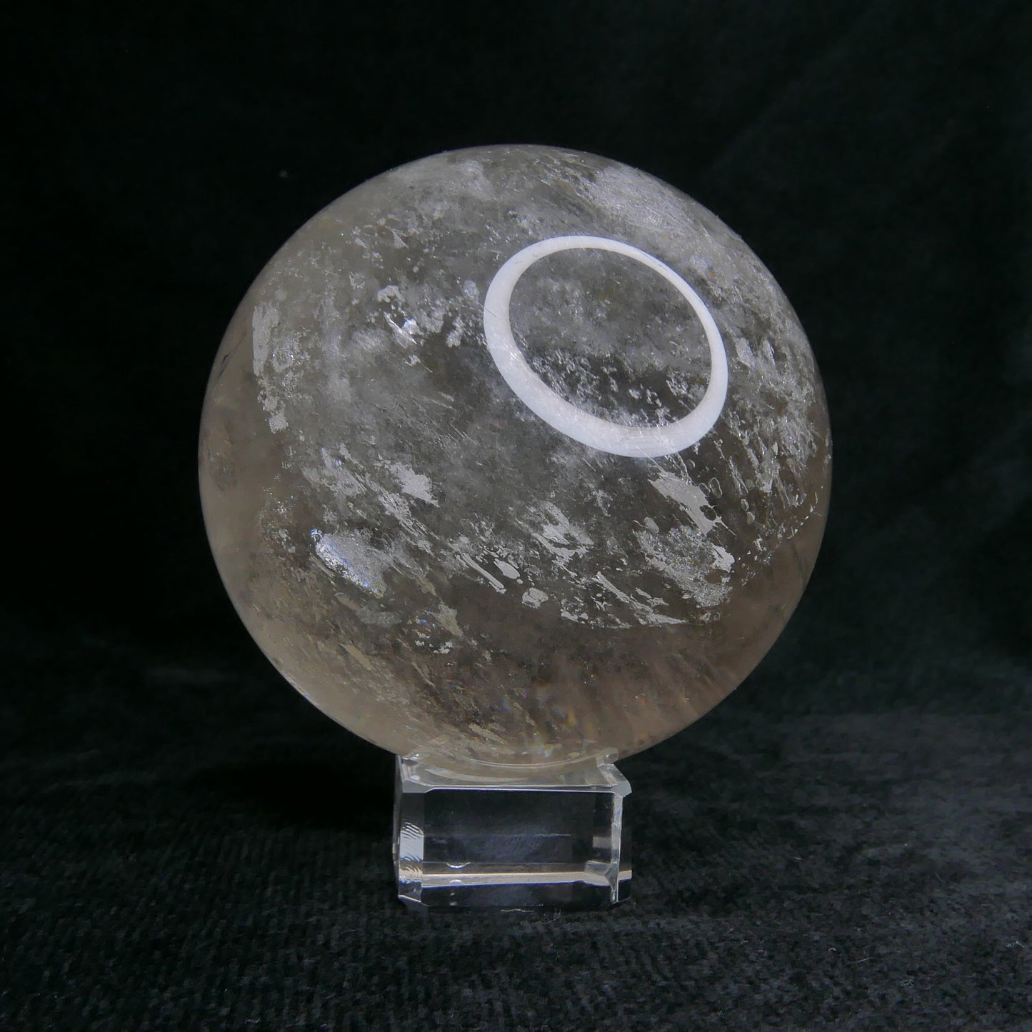 Smoky Quartz Sphere with Glass Stand