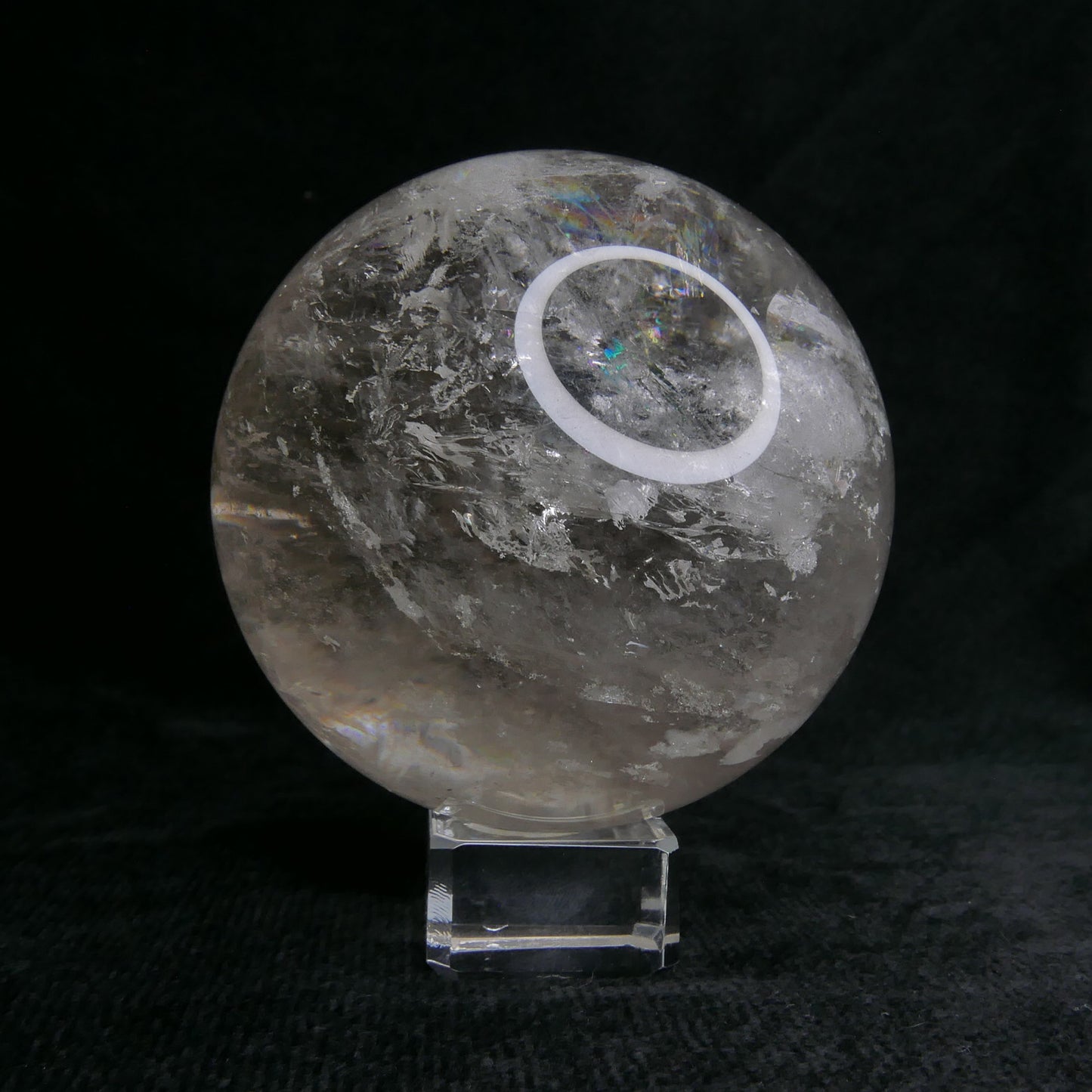 Smoky Quartz Sphere with Glass Stand