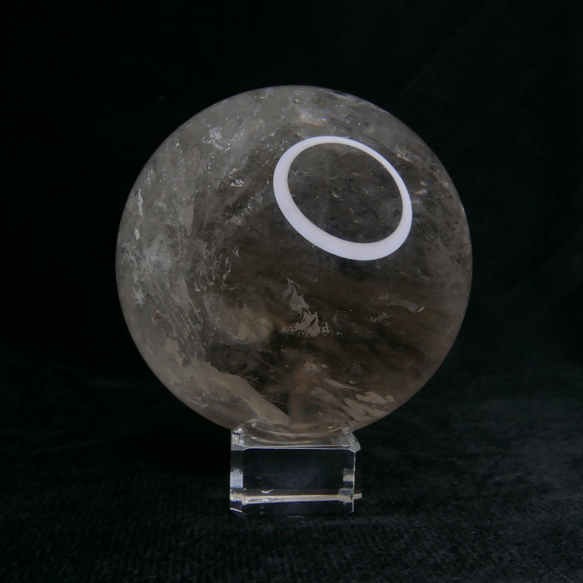 Smoky Quartz Sphere with Glass Stand