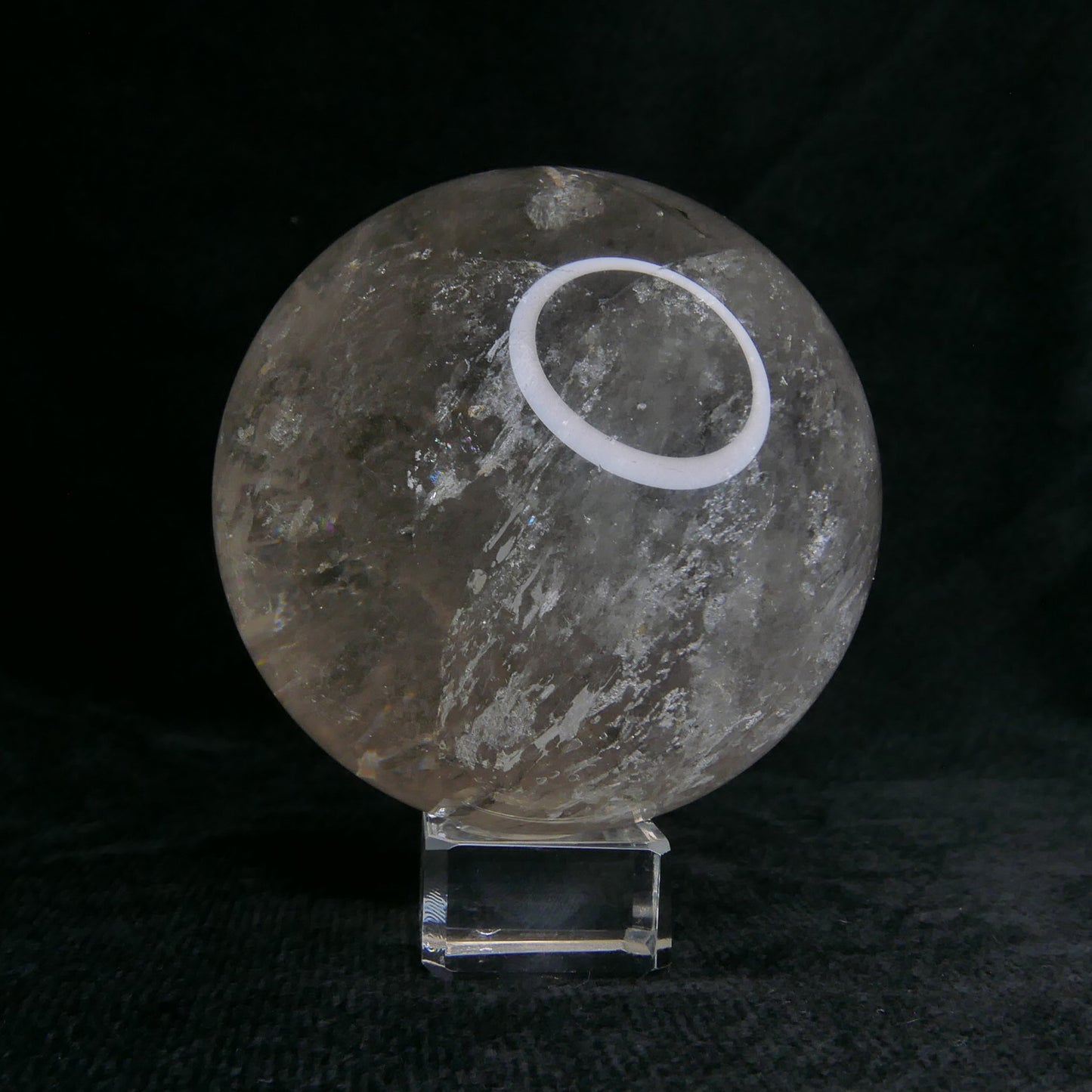 Smoky Quartz Sphere with Glass Stand