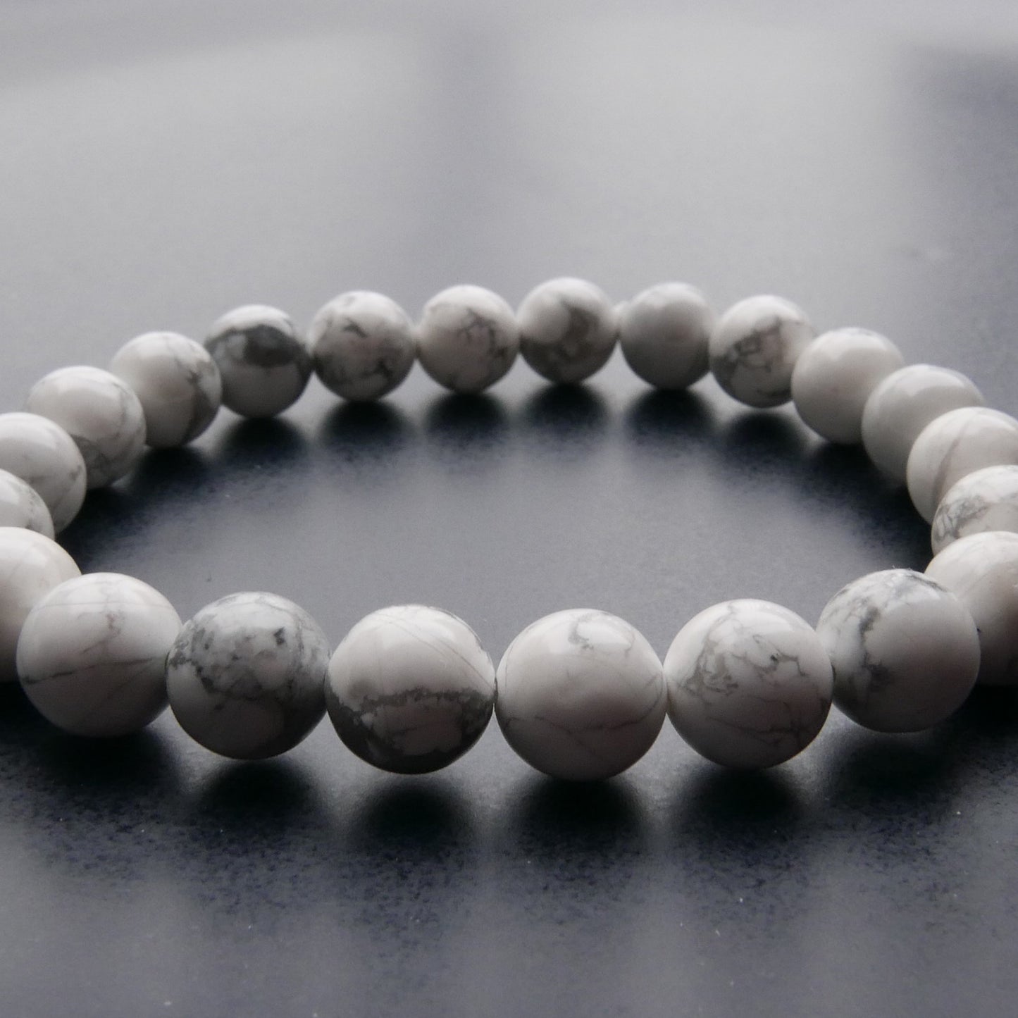 Howlite Bead Bracelet | Snow Heart Crystals - Online Crystal Shop Canada 