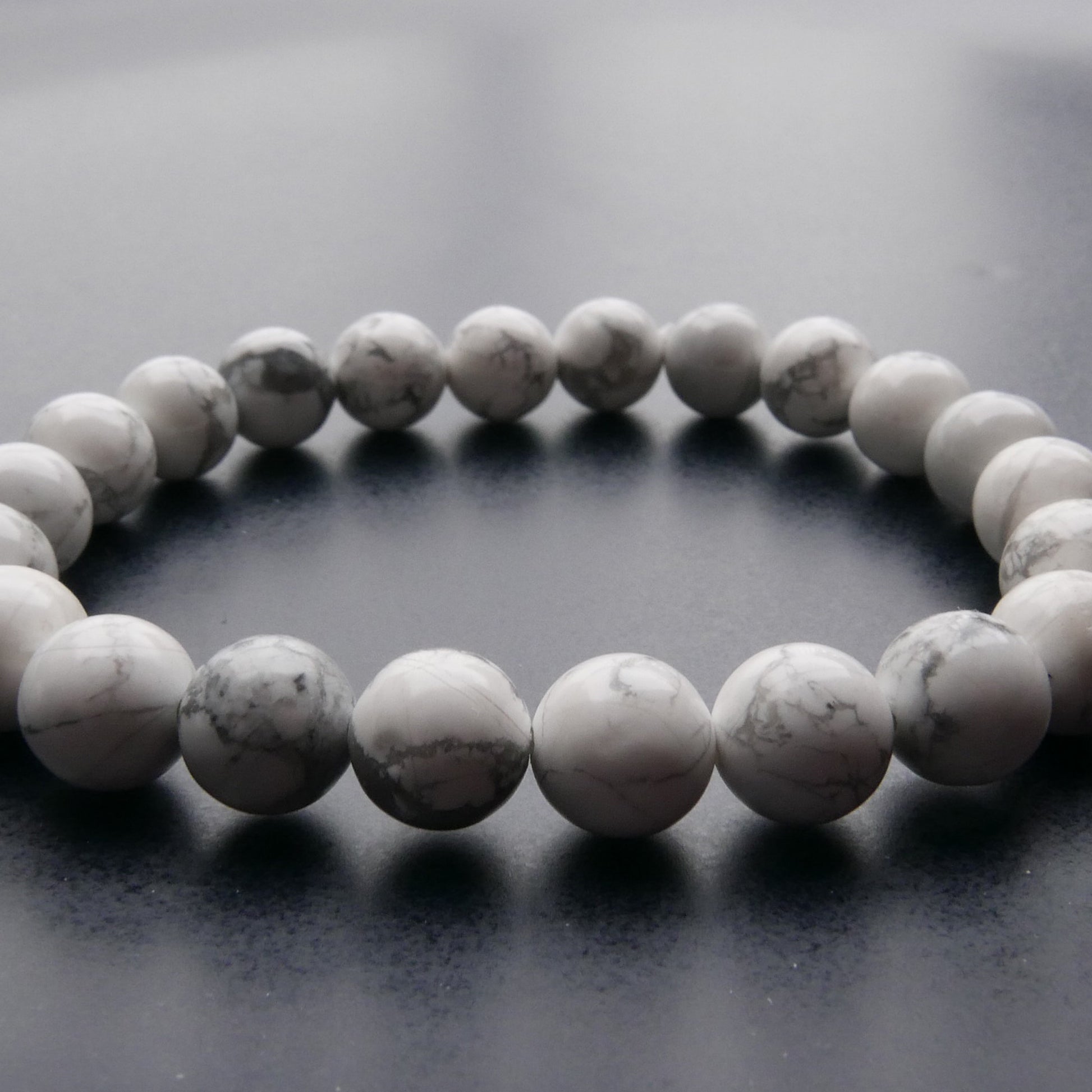 Howlite Bead Bracelet | Snow Heart Crystals - Online Crystal Shop Canada 