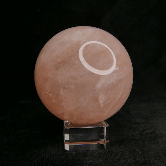 Rose Quartz Sphere with Glass Stand