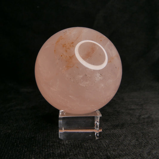 Rose Quartz Sphere with Glass Stand