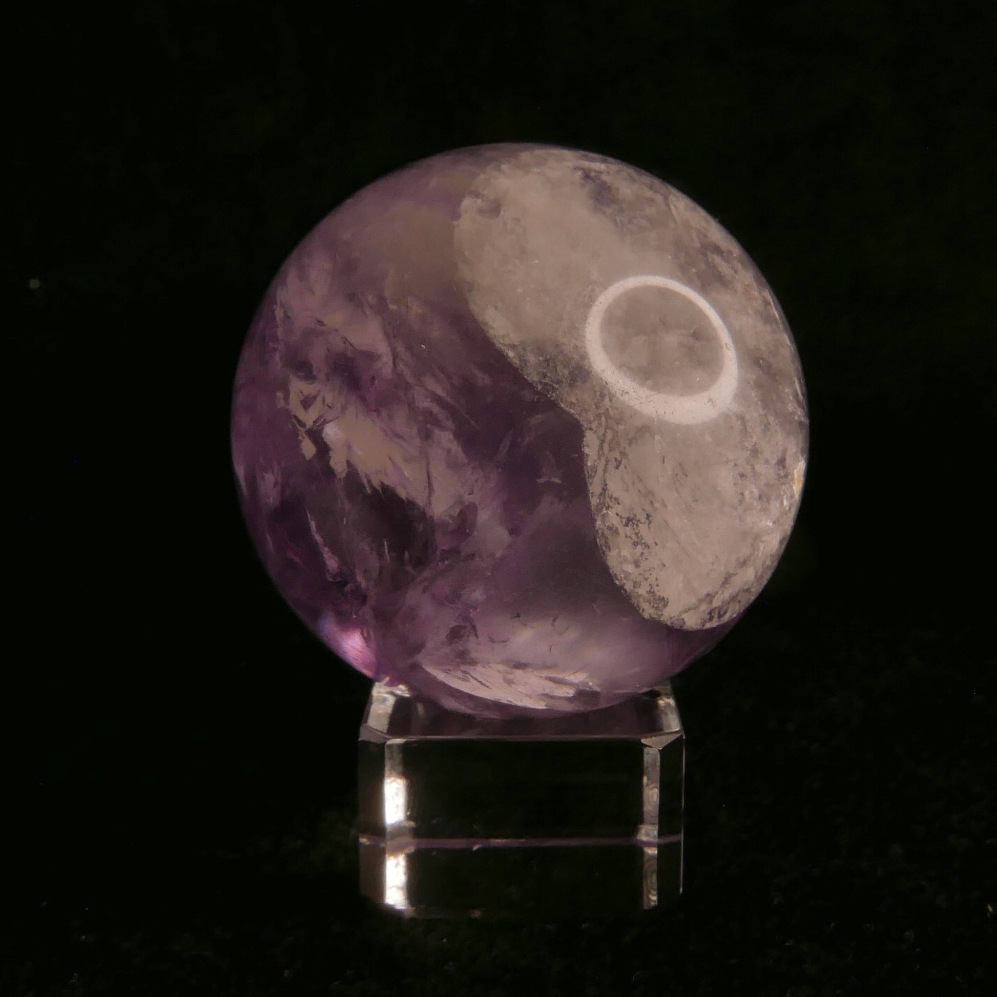 Amethyst Sphere with Glass Stand | Snow Heart Crystals - Online Crystal Shop Canada