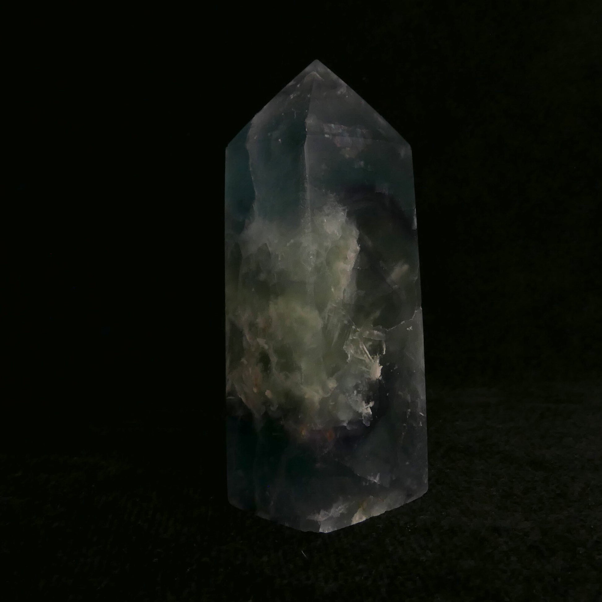 Feather Fluorite Tower | Snow Heart Crystals - Online Crystal Shop Canada 