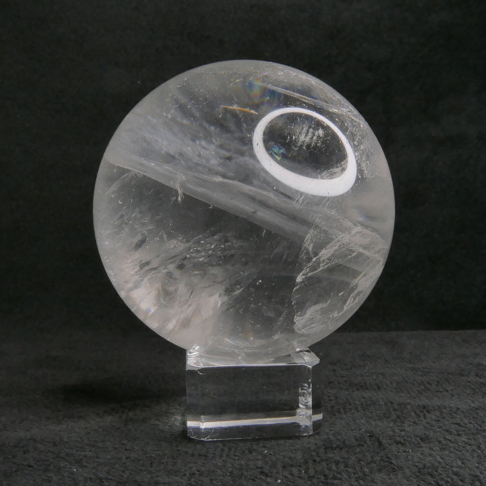 Clear Quartz Sphere with Stand | Snow Heart Crystals 