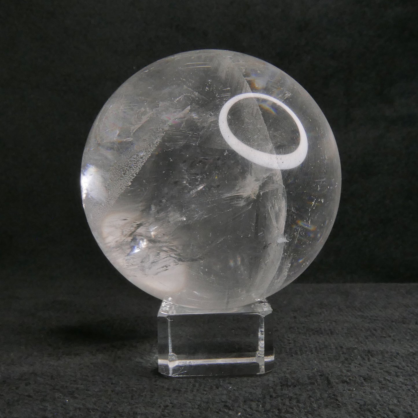 Clear Quartz Sphere with Stand | Snow Heart Crystals 