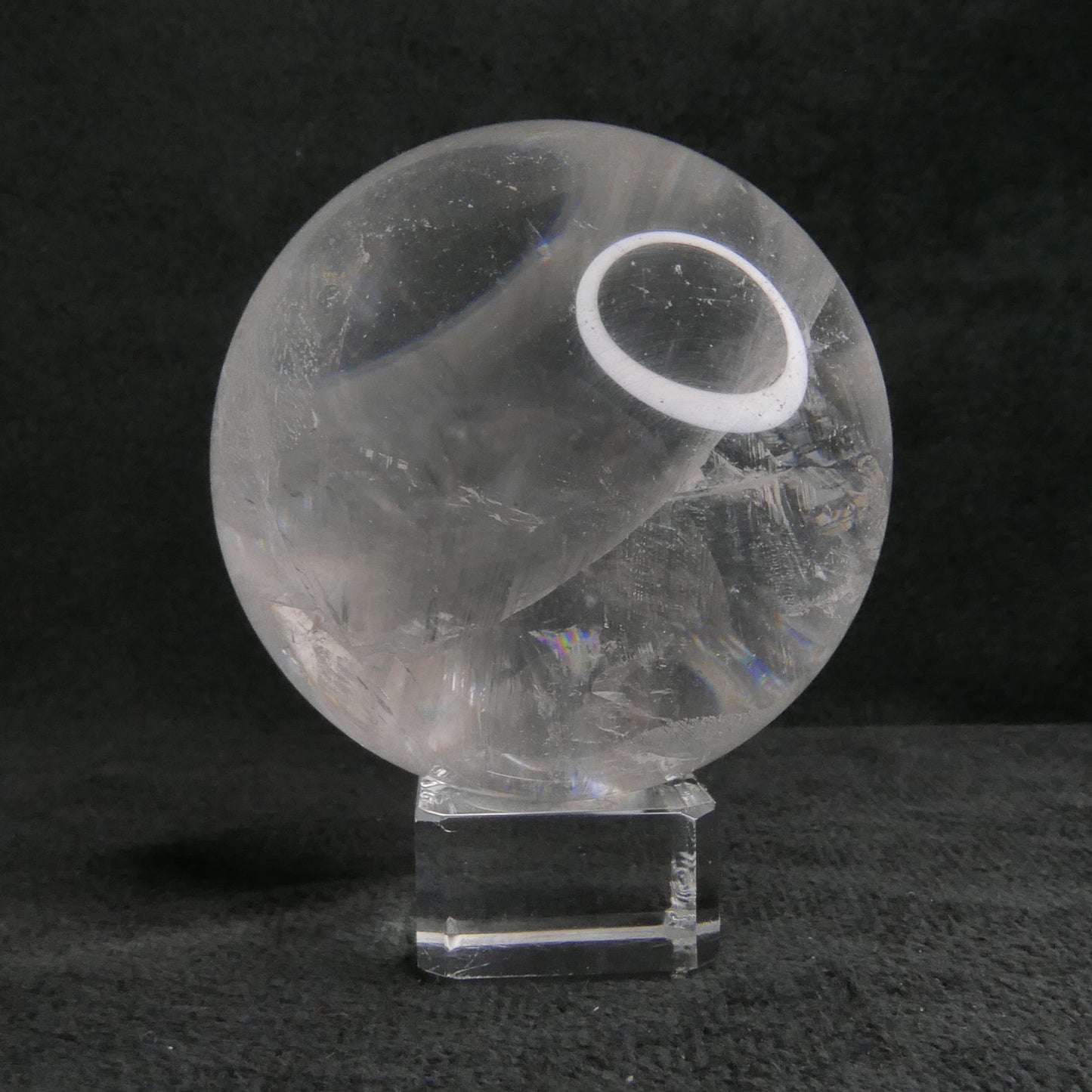 Clear Quartz Sphere with Stand | Snow Heart Crystals 