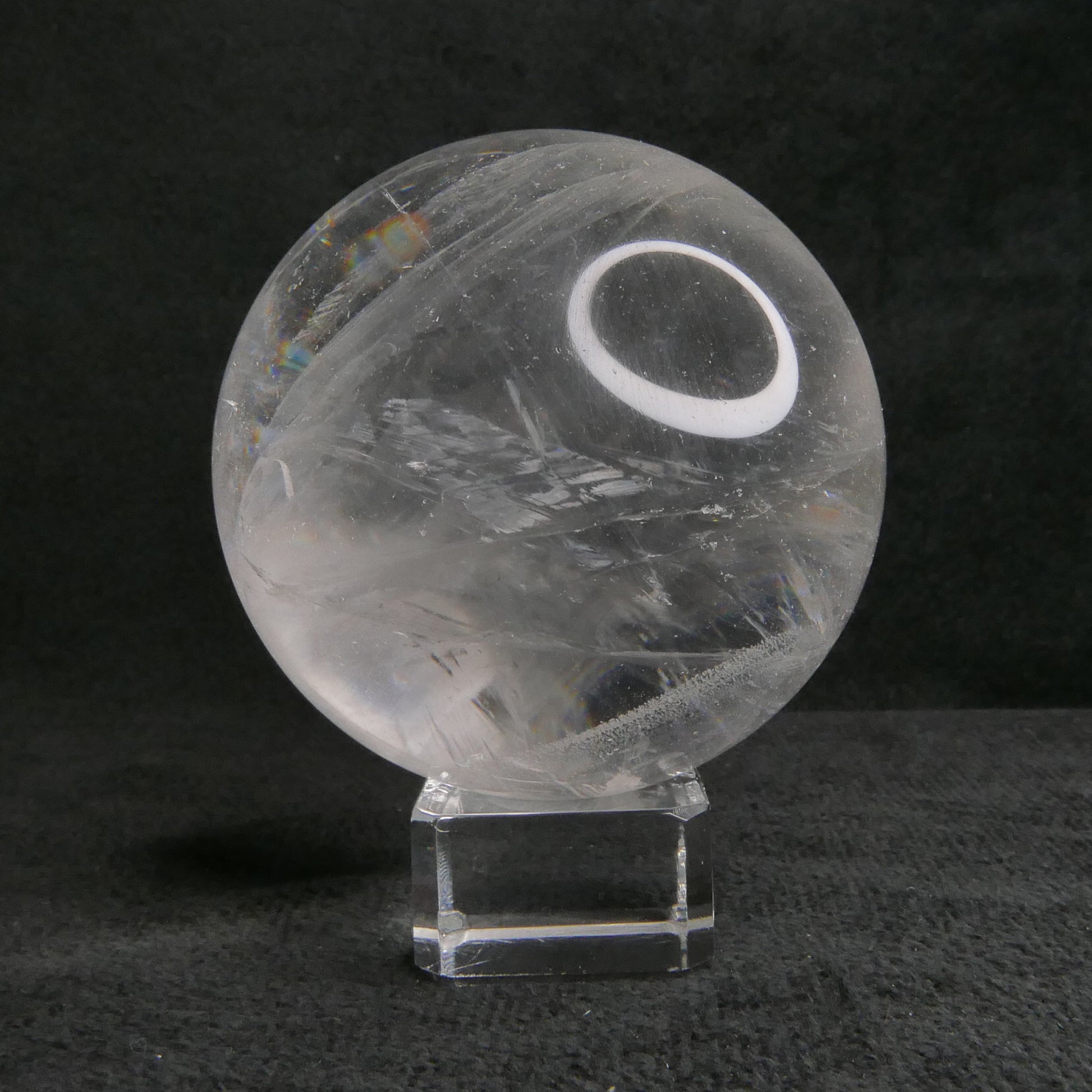 Clear Quartz Sphere with Stand | Snow Heart Crystals 