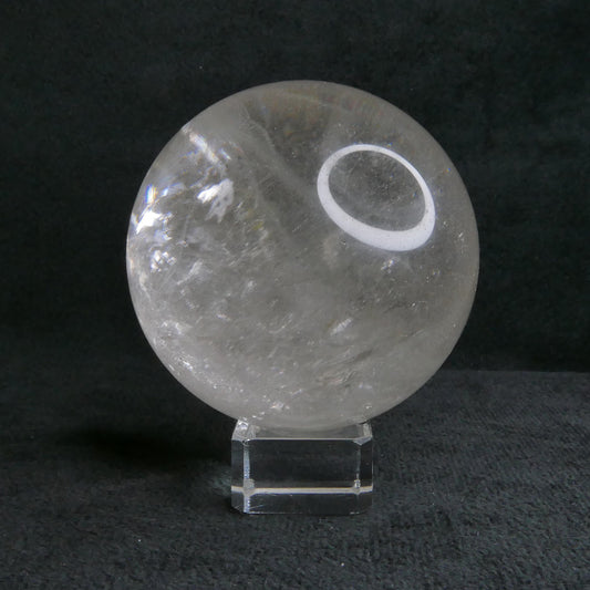 Clear Quartz Sphere with Stand | Snow Heart Crystals