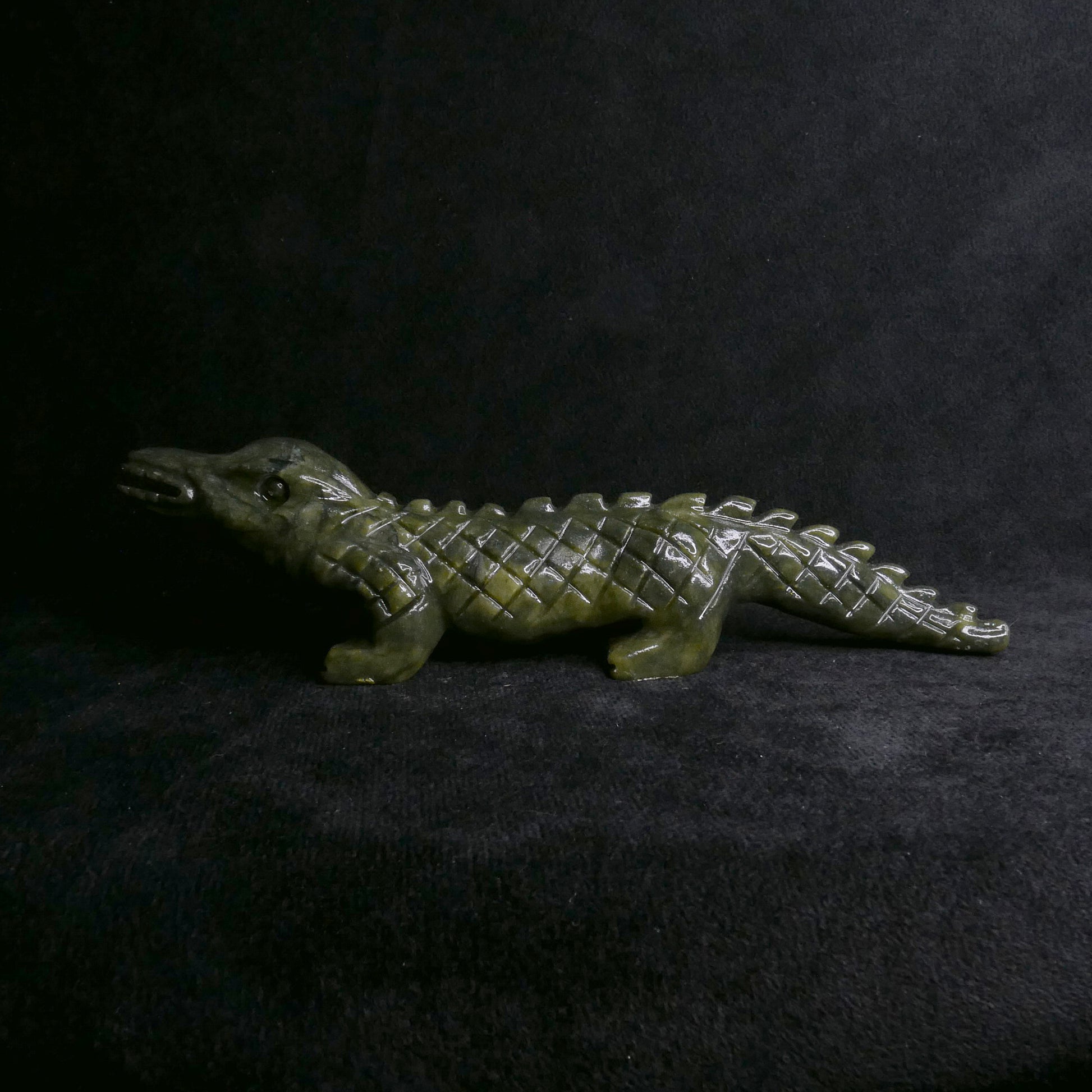 Serpentine Crocodile | Snow Heart Crystals - Online Crystal Shop Canada 