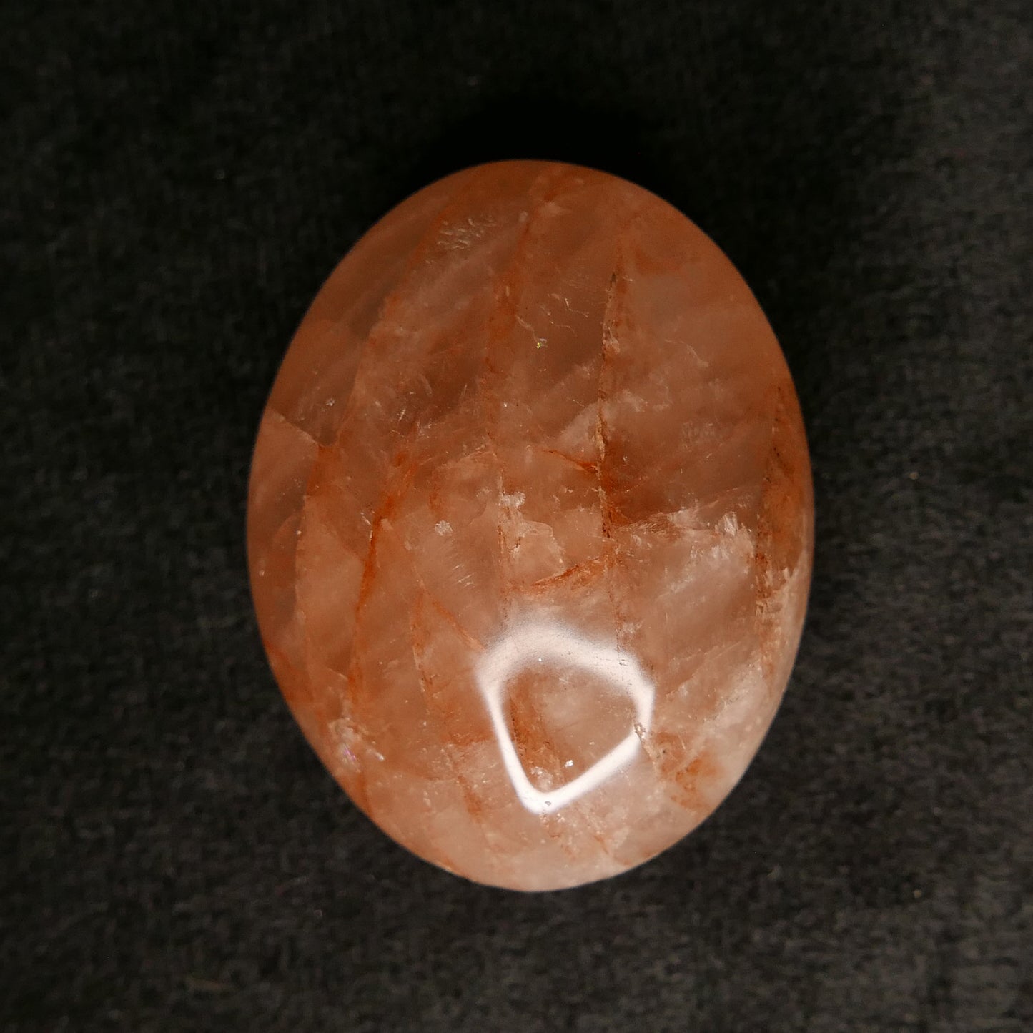 Fire Quartz Palm Stone | Snow Heart Crystals 